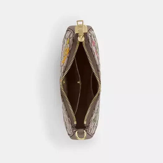 Coach Teri Mini Crossbody Bag In Signature Jacquard With Floral Embroidery