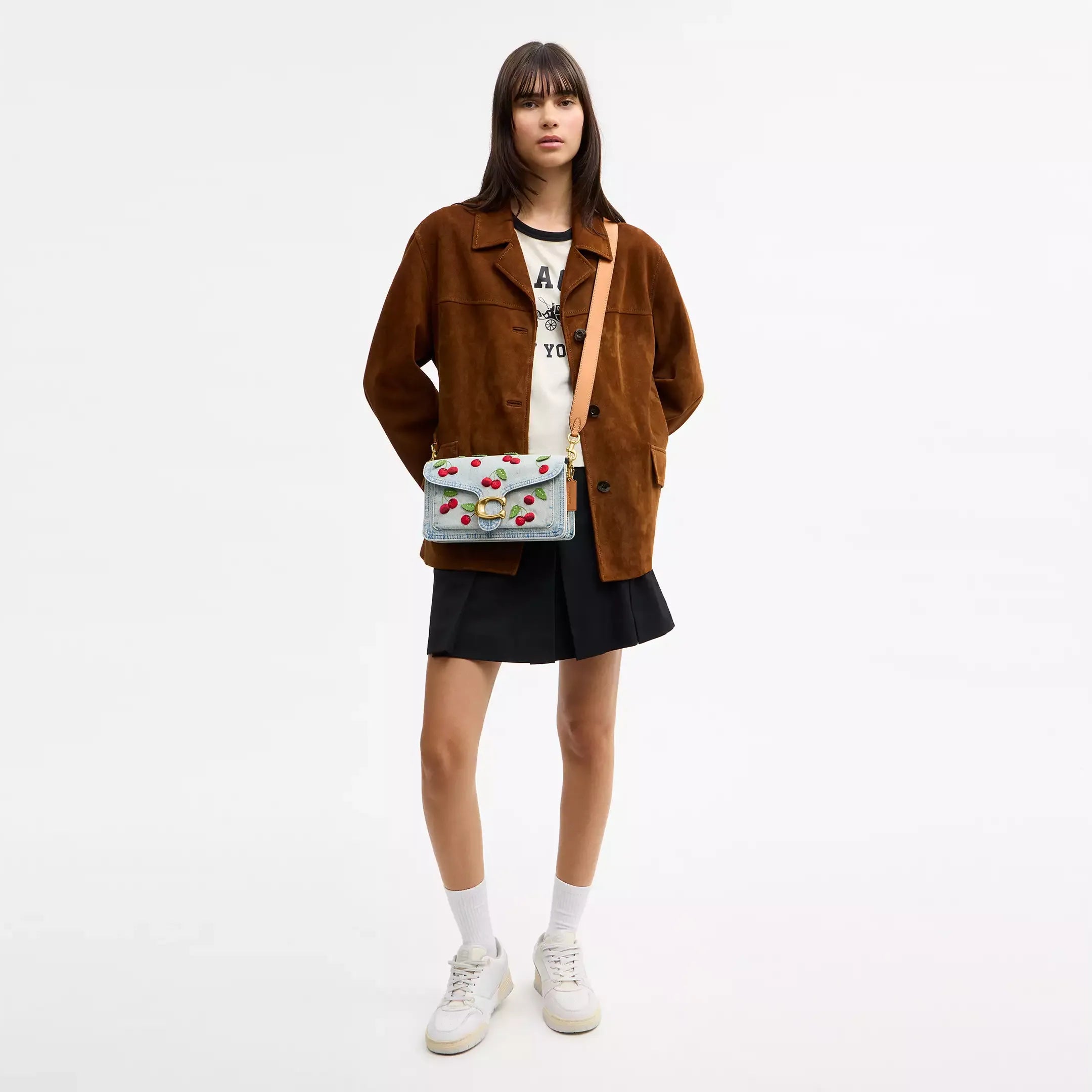 Coach Tabby Shoulder Bag 26 With Cherry Embroidery