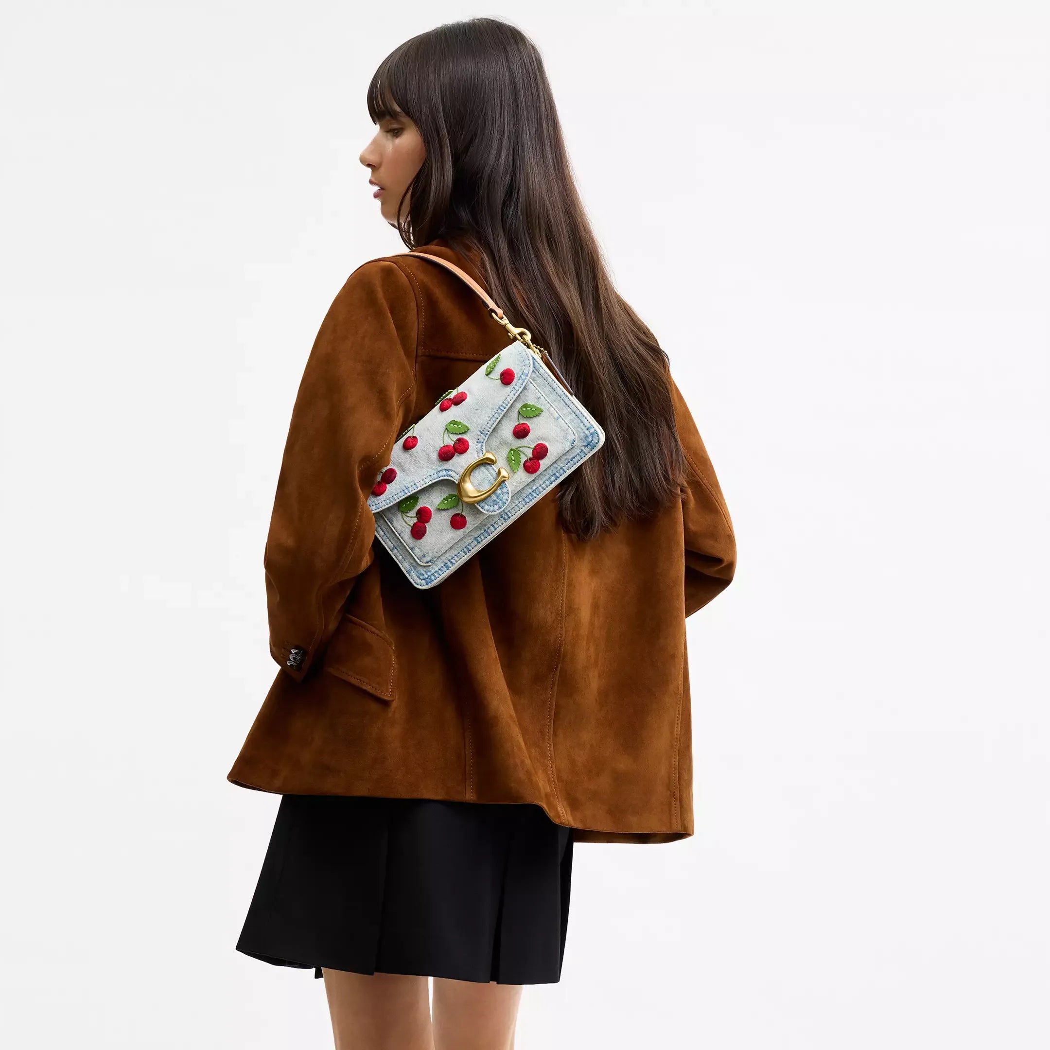 Coach Tabby Shoulder Bag 26 With Cherry Embroidery