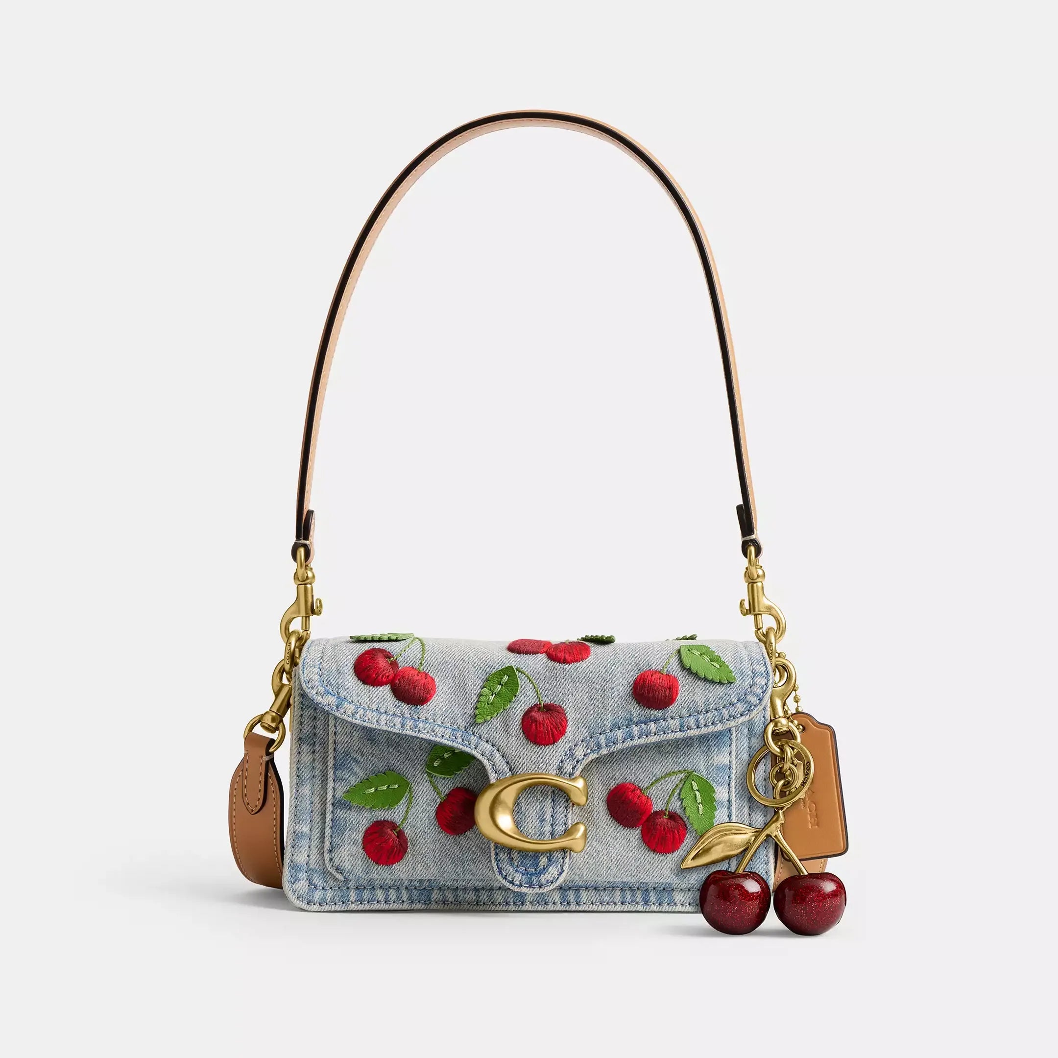 Coach Tabby Shoulder Bag 20 With Cherry Embroidery
