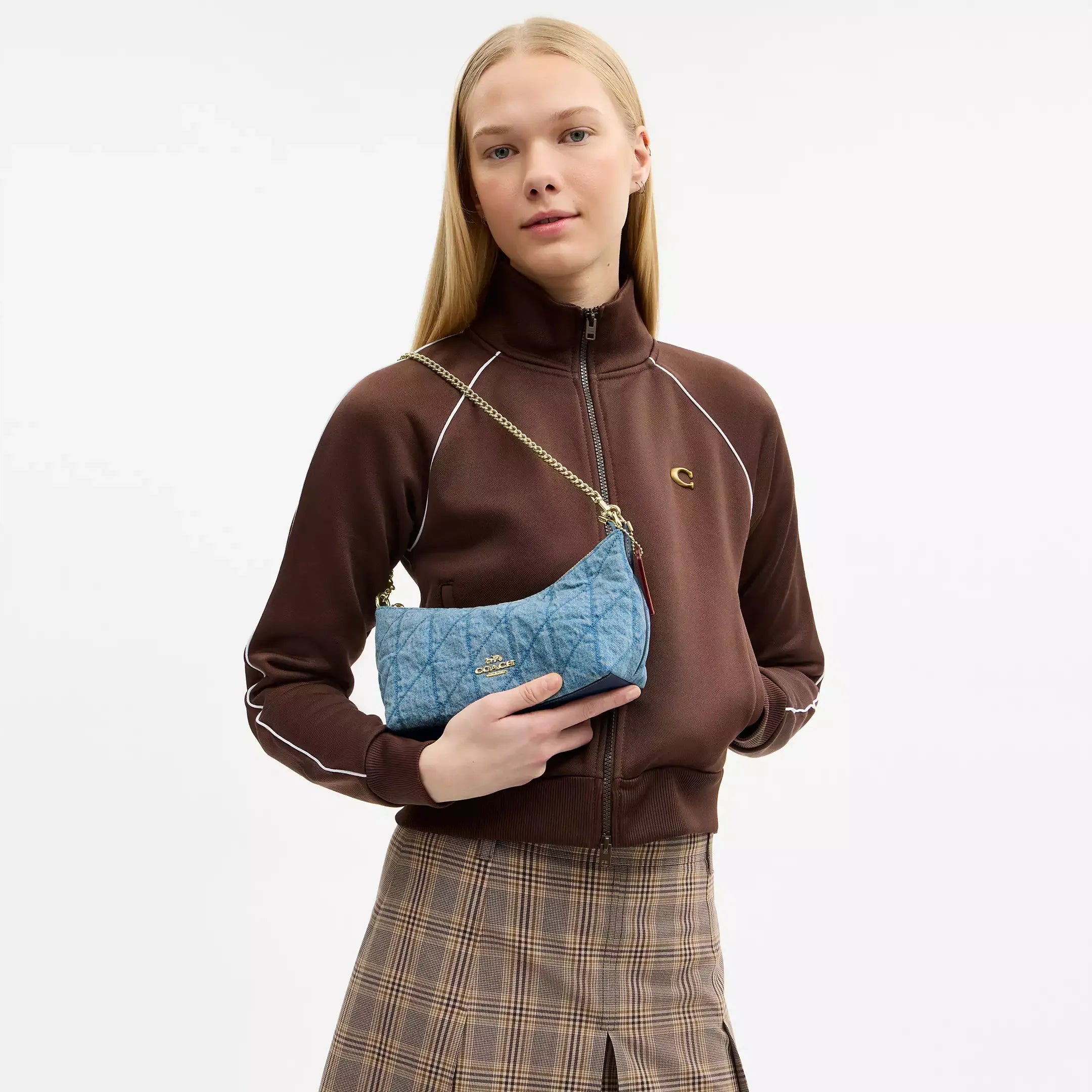 Coach Caitlin Shoulder Bag With Quilting