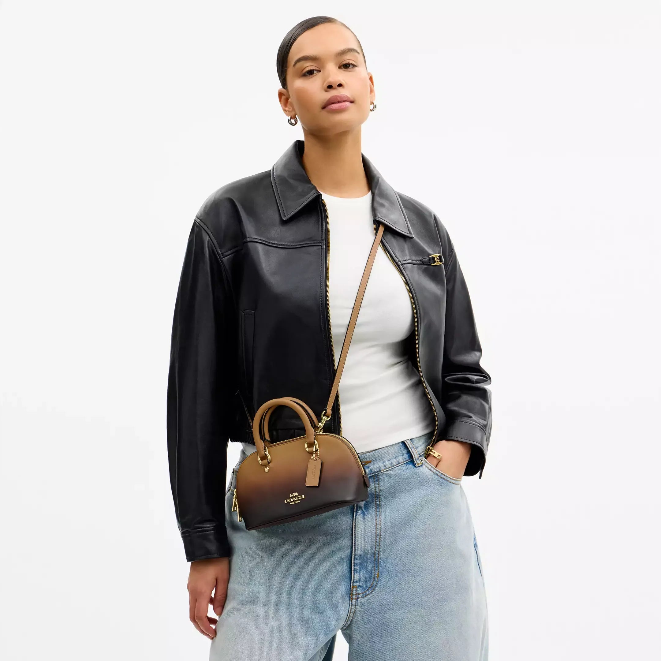 Coach Lara Mini Satchel Bag With Ombre
