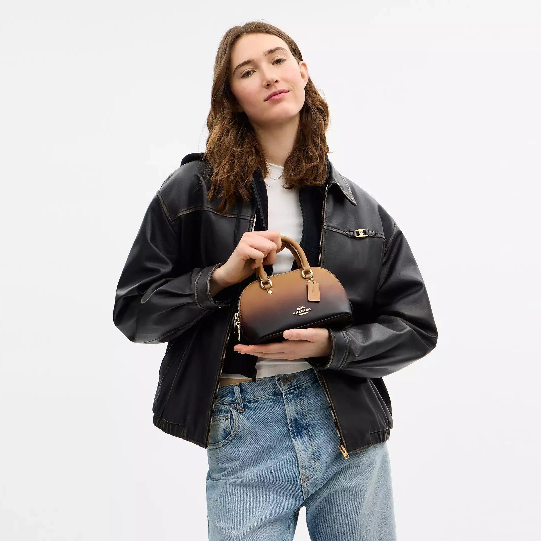 Coach Lara Mini Satchel Bag With Ombre