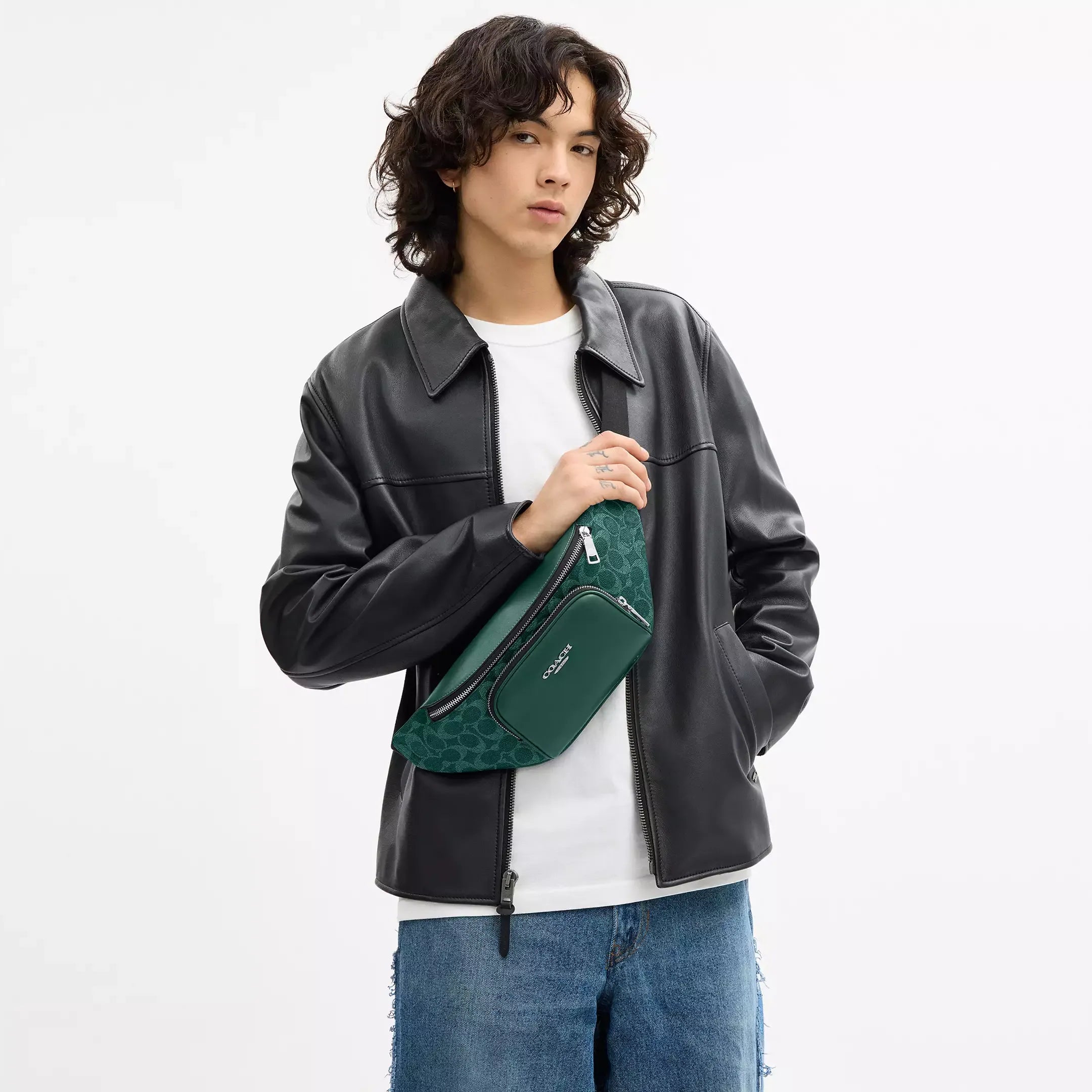 Coach Racer Small Belt Bag In Signature Canvas