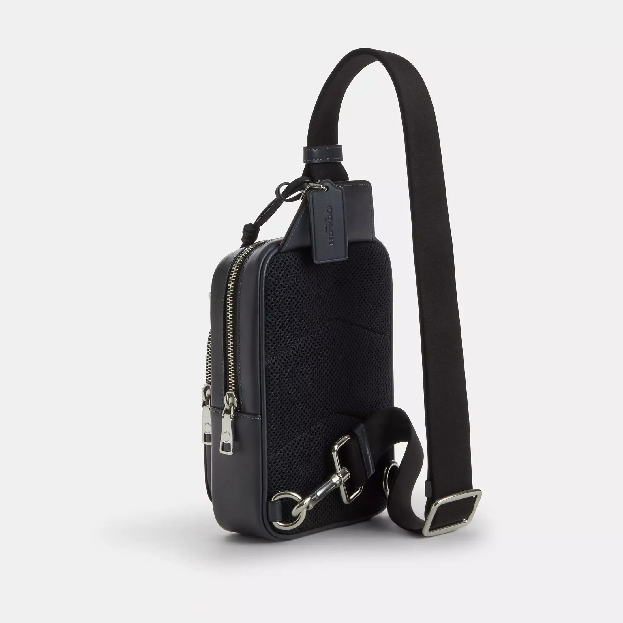 Coach Racer Sling Pack In Signature Canvas With Charms