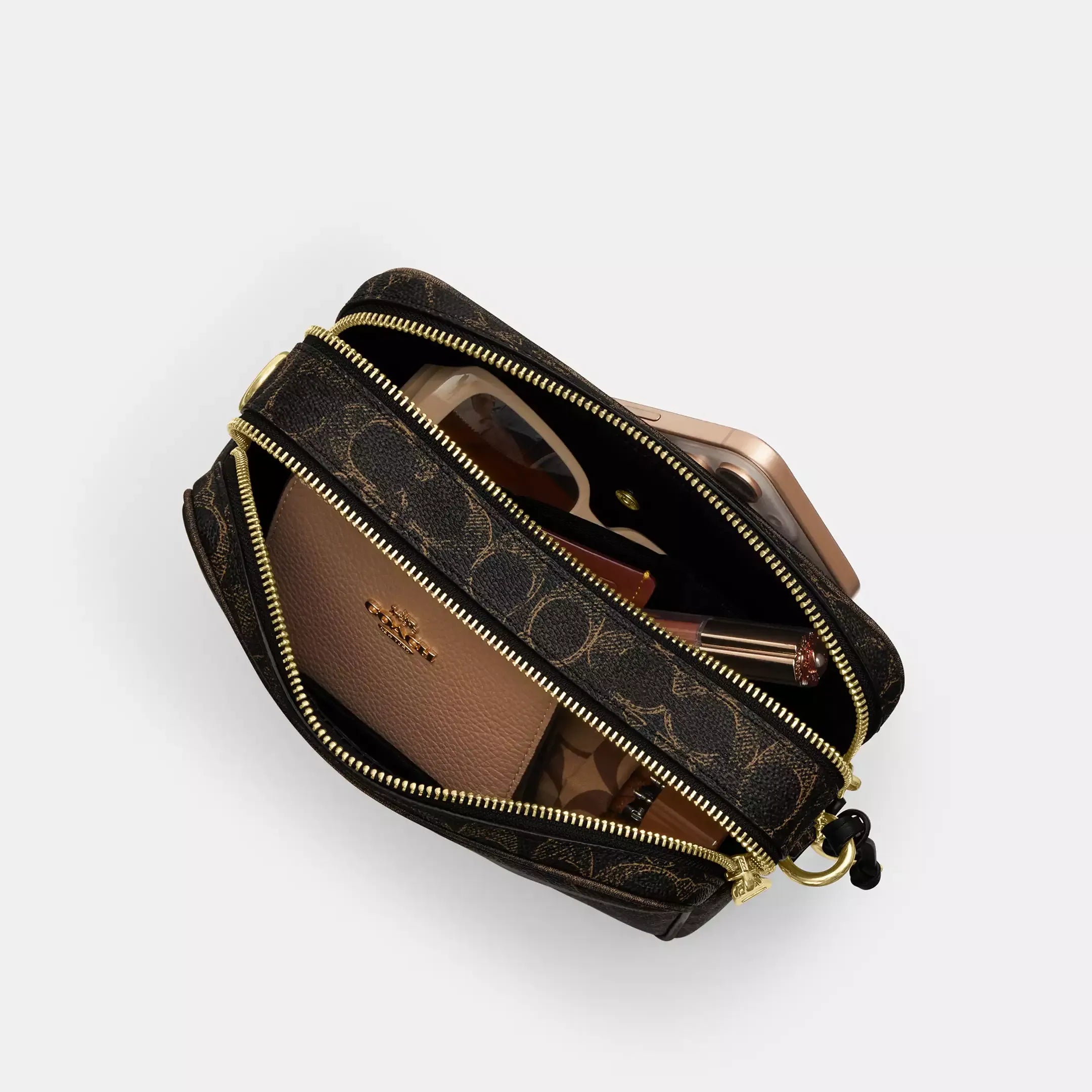 Coach Carey Crossbody Bag In Loved Signature Canvas With Charms