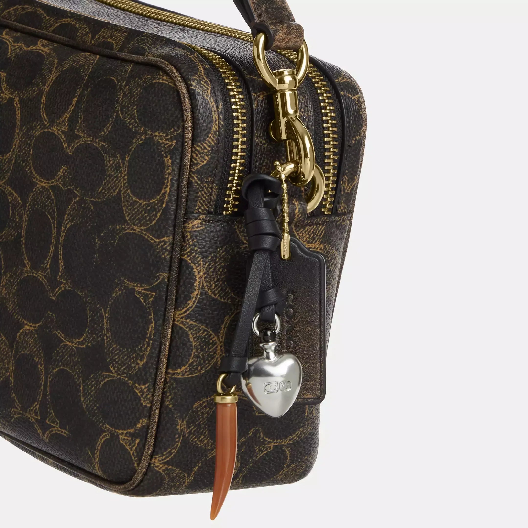Coach Carey Crossbody Bag In Loved Signature Canvas With Charms