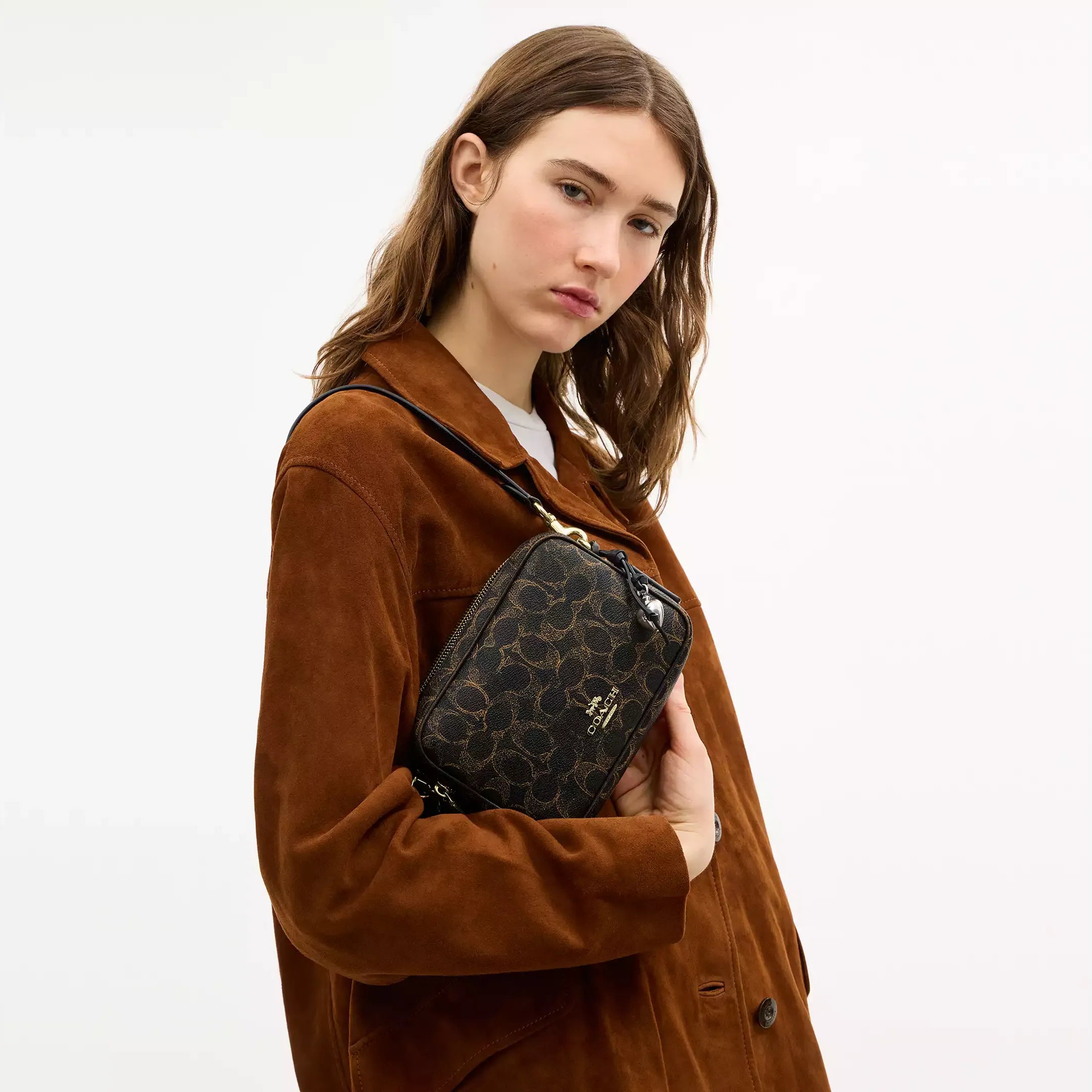 Coach Mini Carey Crossbody Bag In Loved Signature Canvas