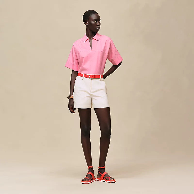 Hermès Cropped polo blouse
