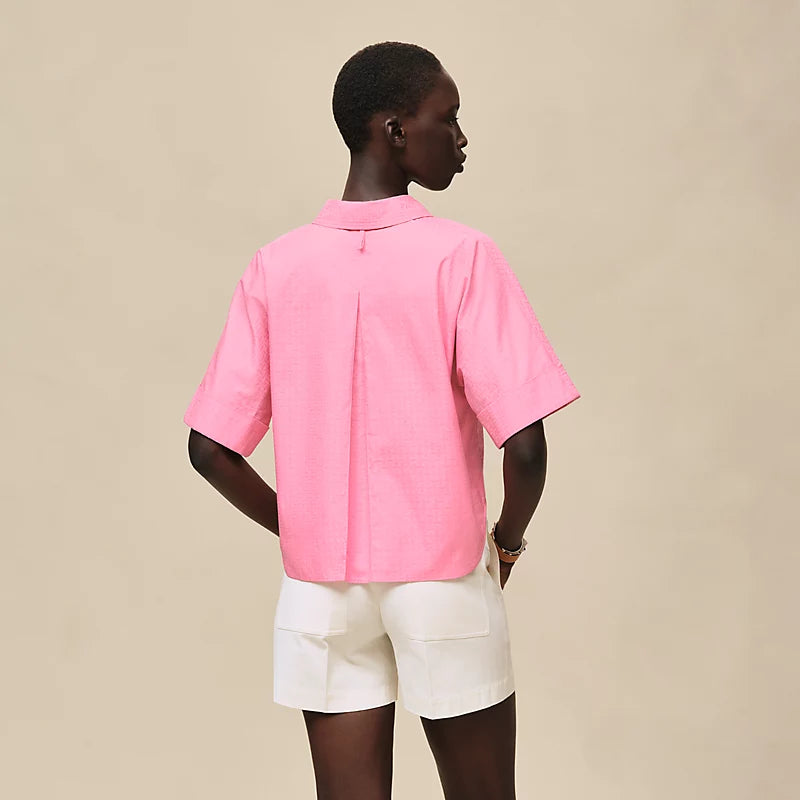 Hermès Cropped polo blouse
