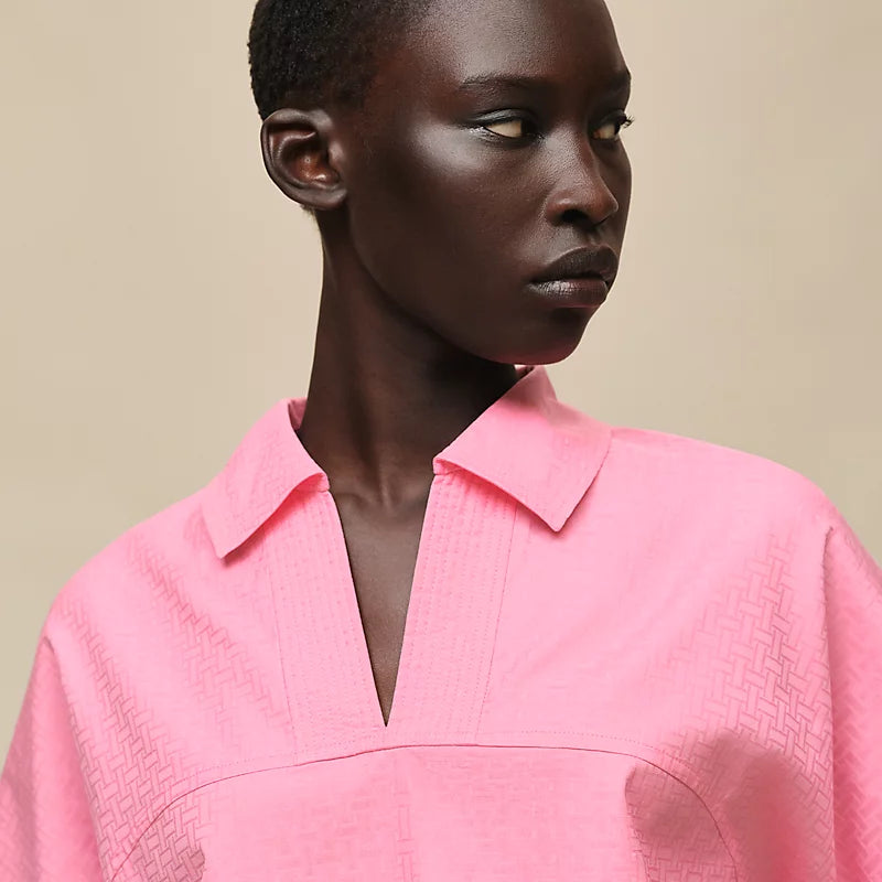 Hermès Cropped polo blouse