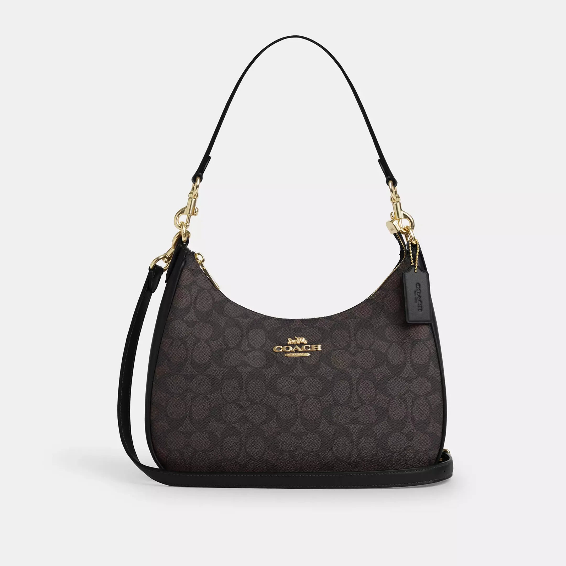 Coach Teri Hobo Bag In Signature Canvas