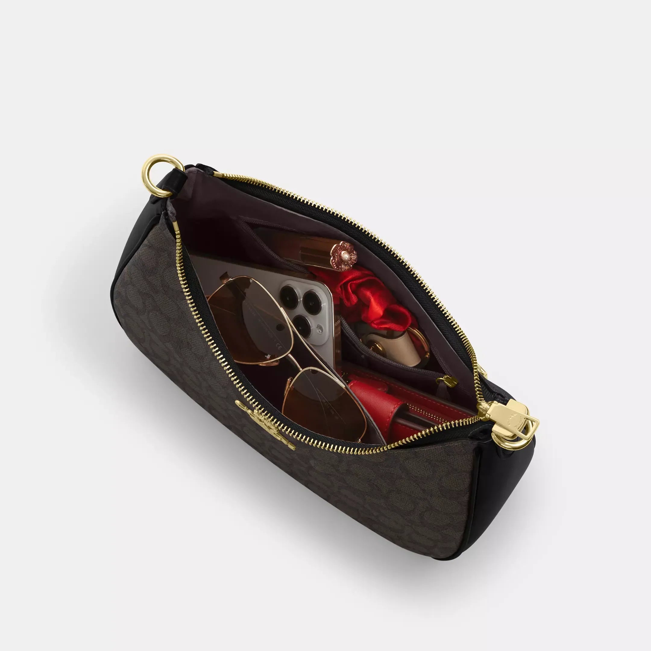 Coach Teri Hobo Bag In Signature Canvas