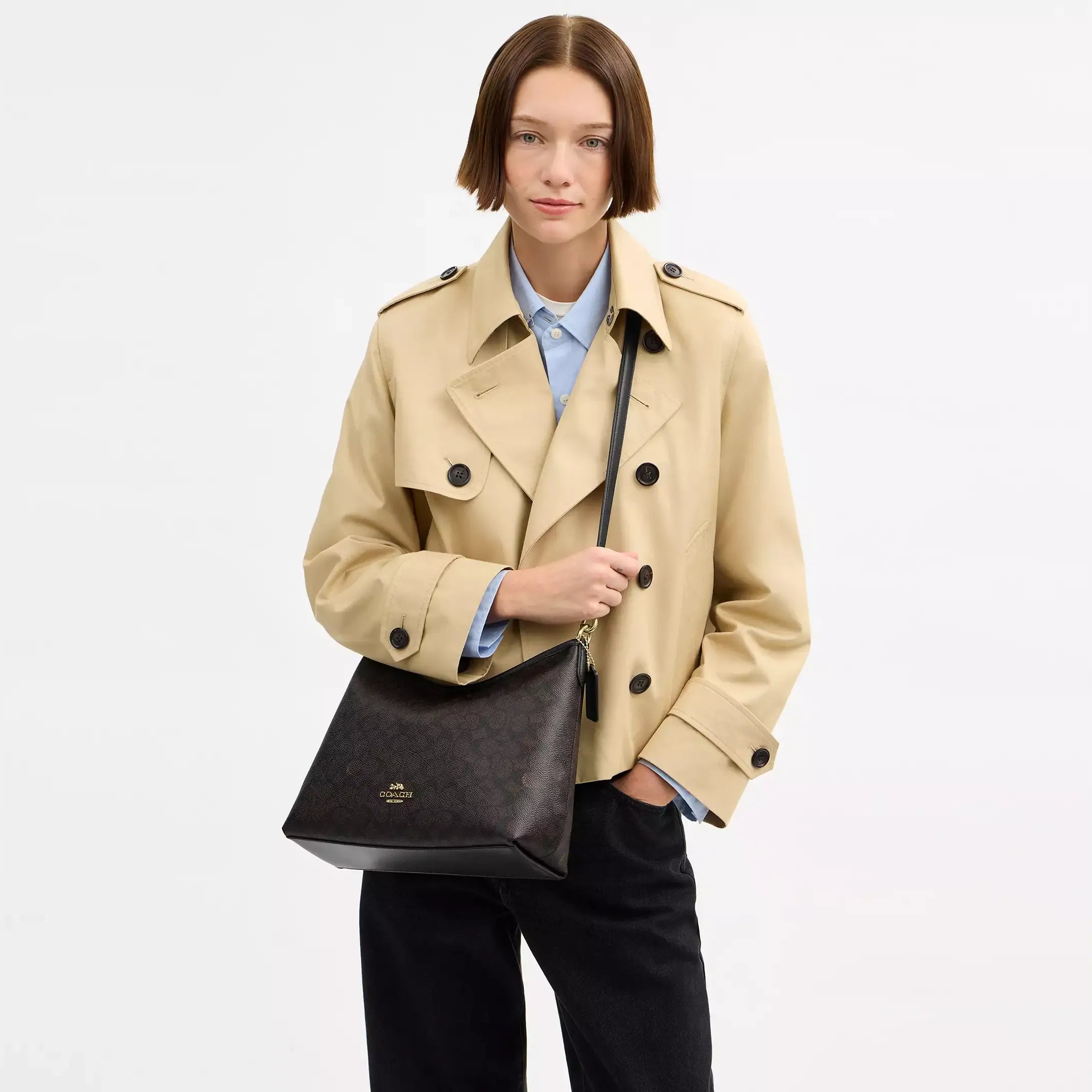 Coach Laurel Shoulder Bag In Signature Canvas
