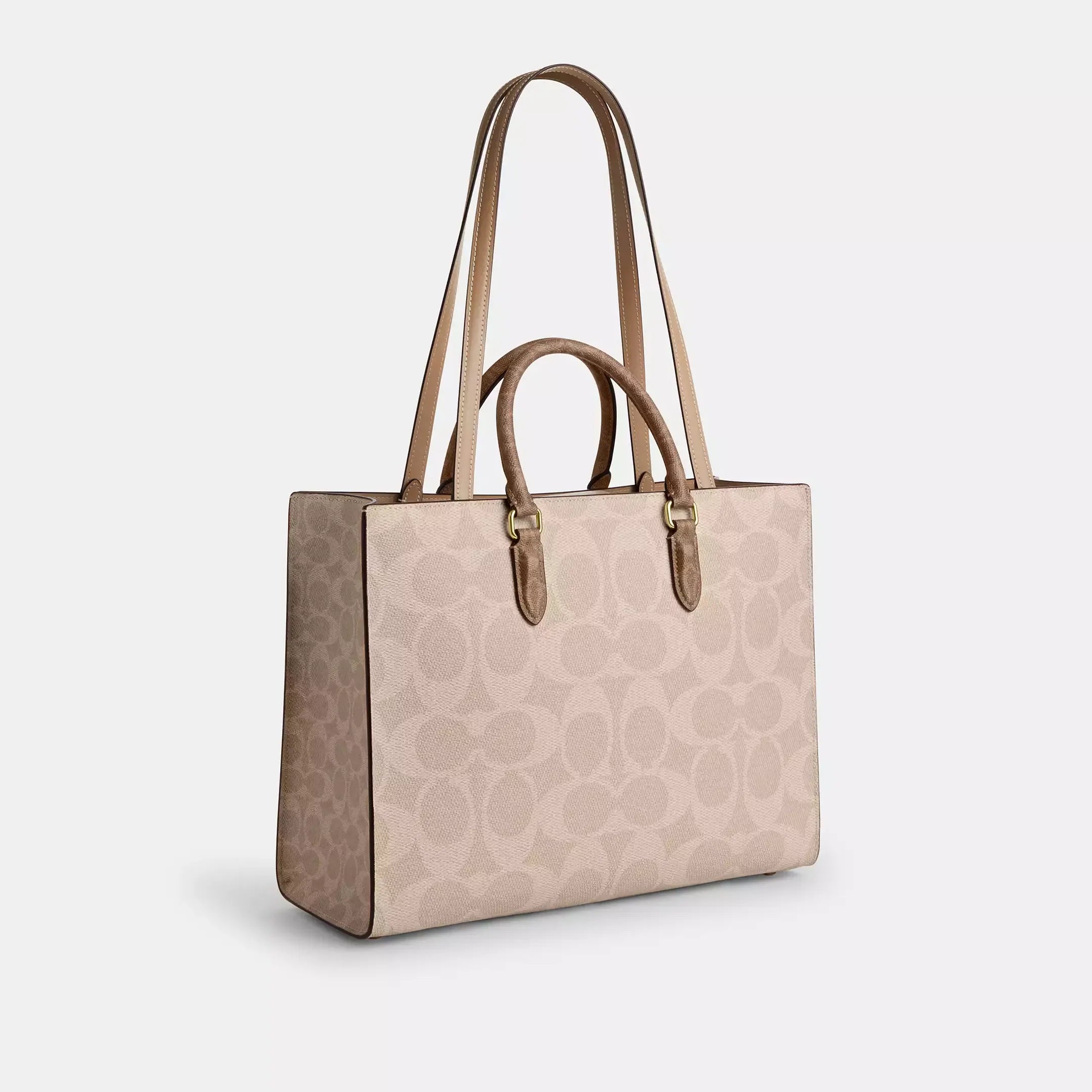 Coach Maggie Tote Bag In Blocked Signature Canvas