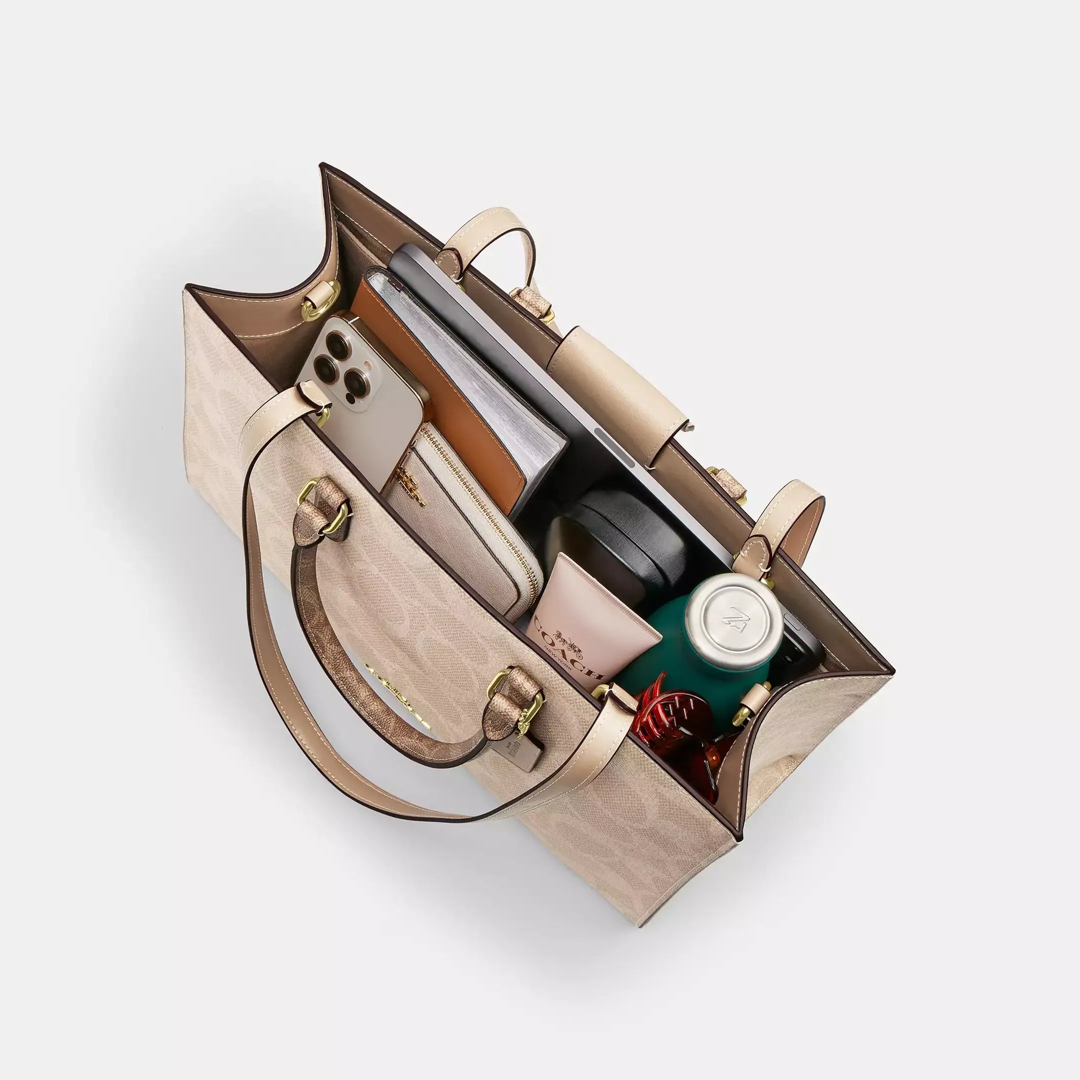 Coach Maggie Tote Bag In Blocked Signature Canvas