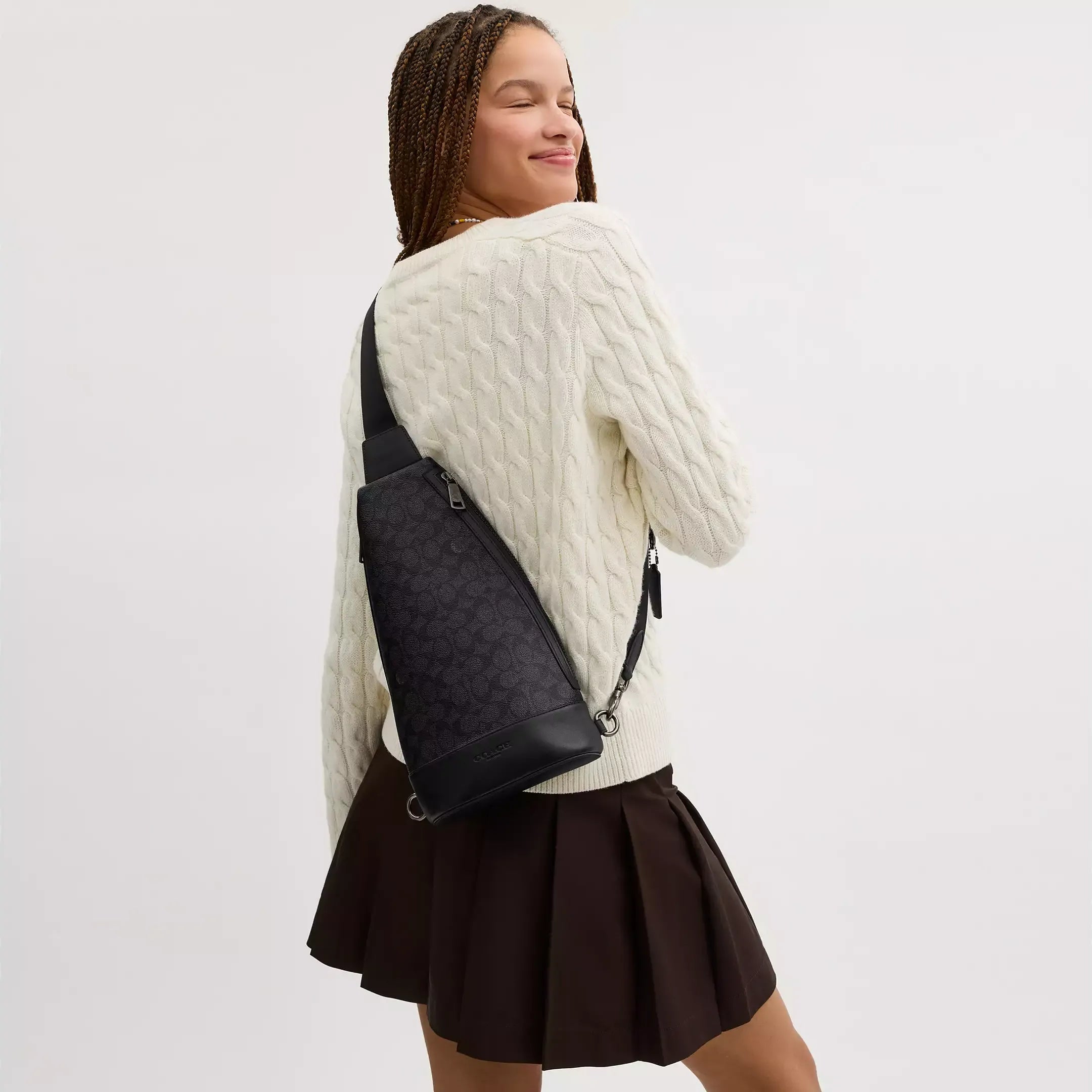 Coach Dominic Sling Pack In Signature Canvas