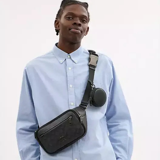 Coach Elias Belt Bag In Signature Canvas