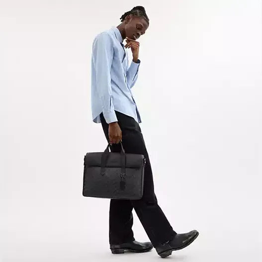 Coach Sullivan Portfolio Brief In Signature Canvas