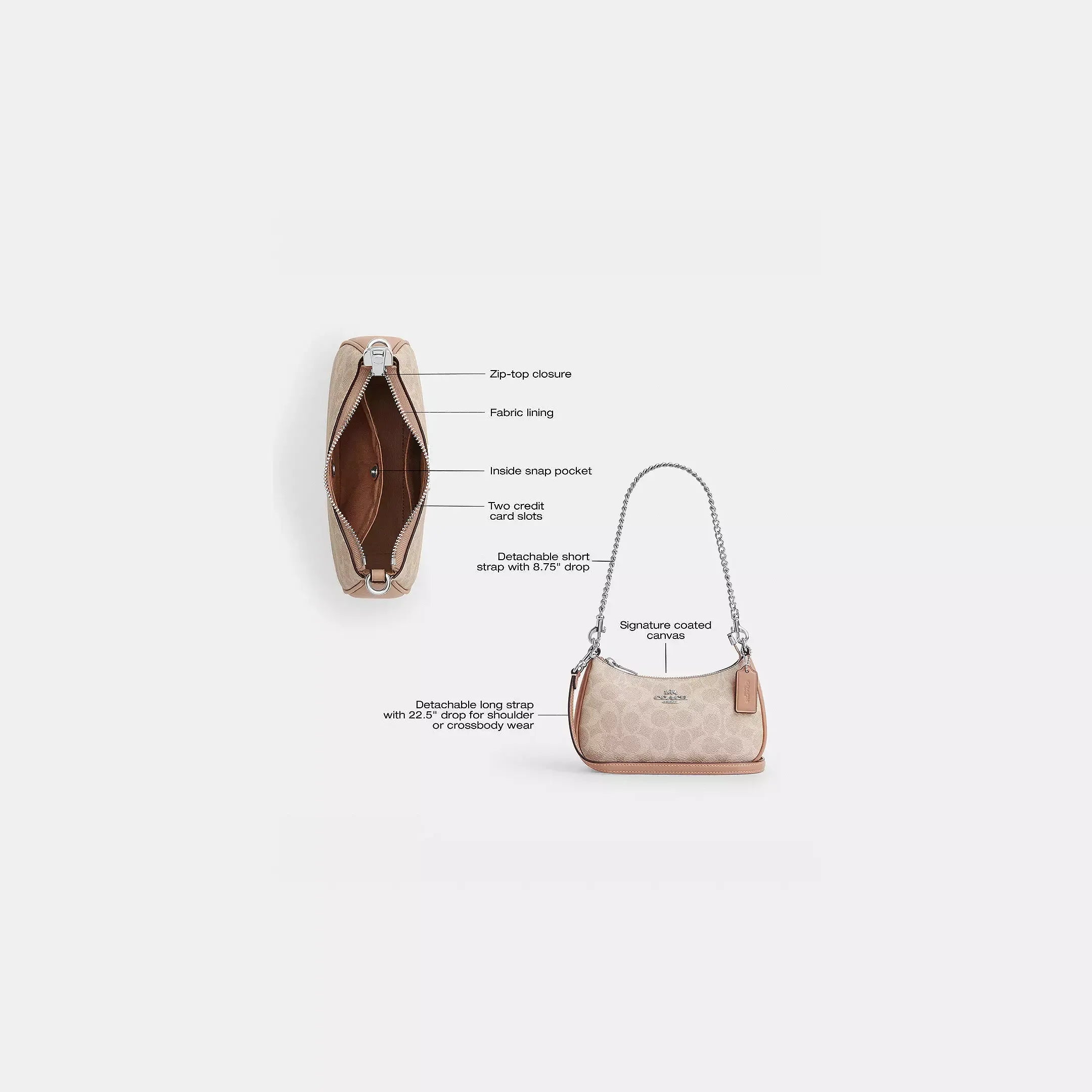 Coach Teri Mini Crossbody Bag In Signature Canvas