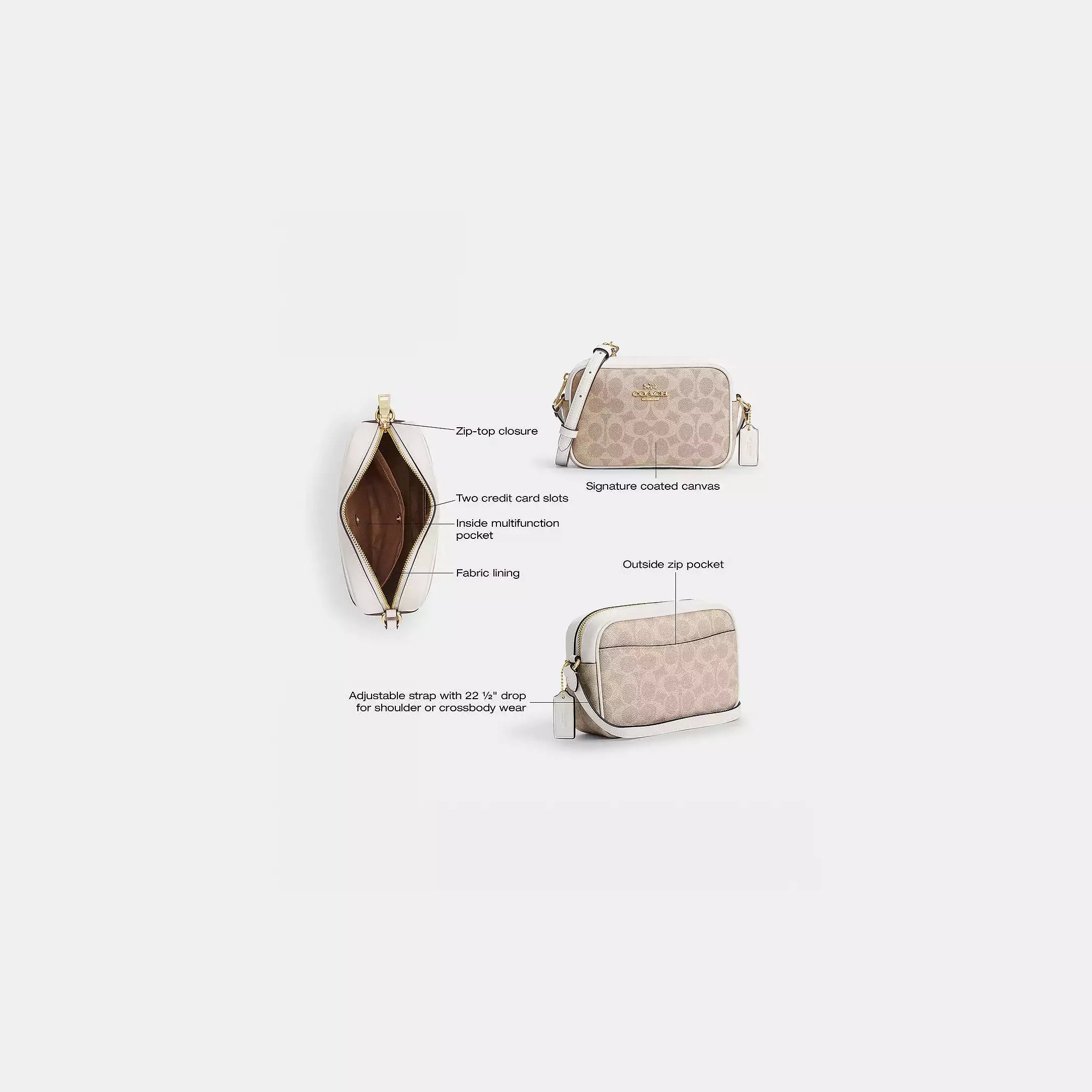 Coach Mini Jamie Camera Bag In Signature Canvas