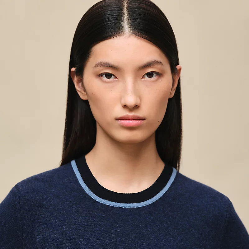 Hermès "Ex-Libris" 3/4-sleeve dress