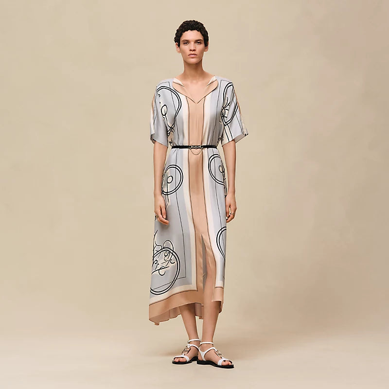 Hermès "Ex-Libris a Main Levee" caftan