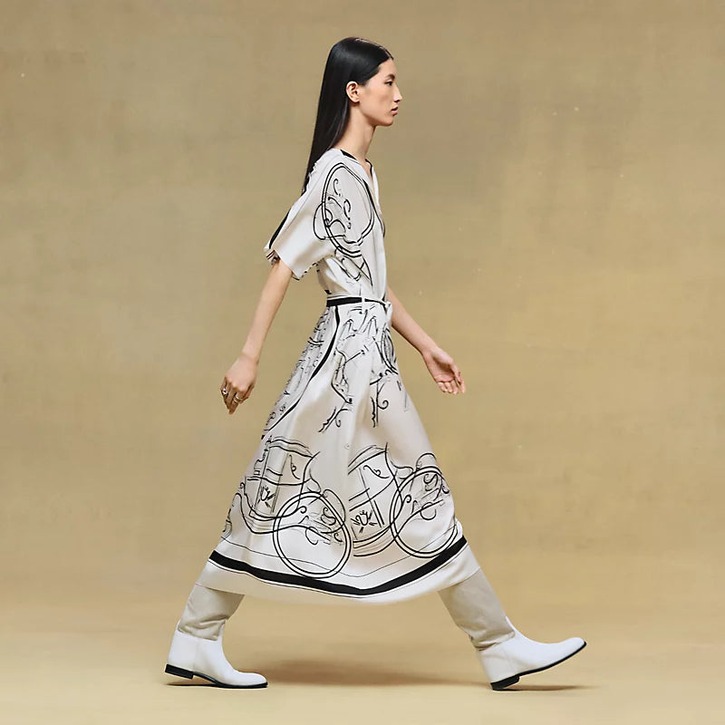 Hermès "Ex-Libris a Main Levee" caftan