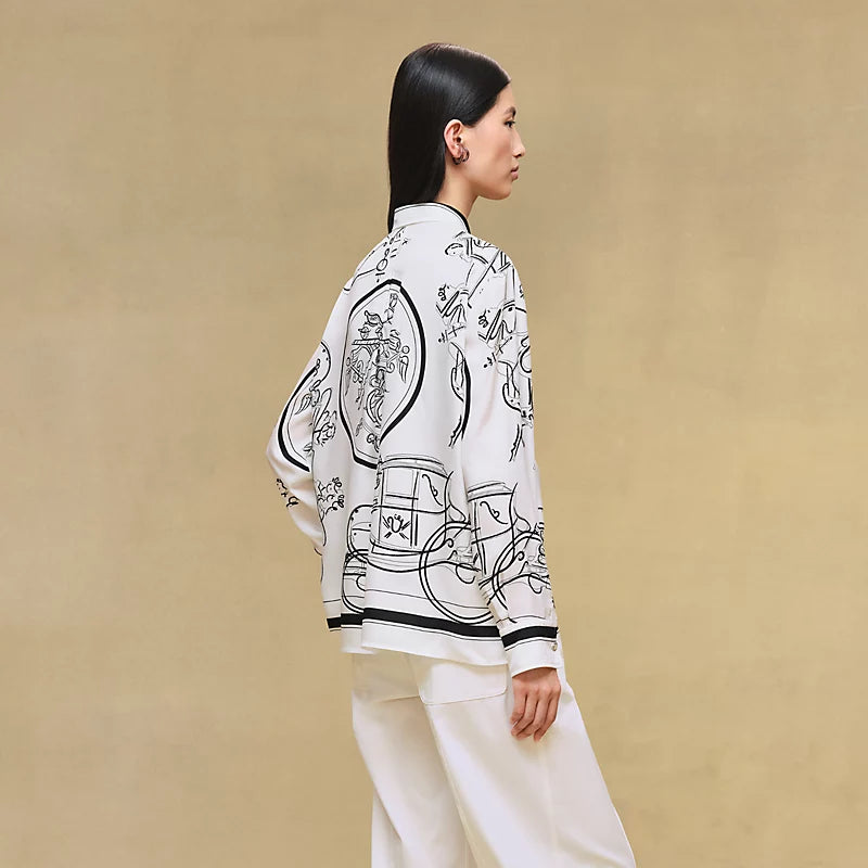 Hermès "Ex-Libris a Main Levee" classic shirt