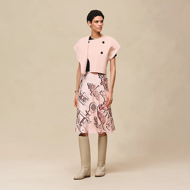Hermès "Ferronnerie Remix" slanted skirt