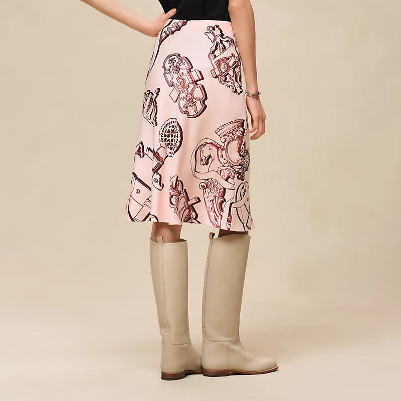 Hermès "Ferronnerie Remix" slanted skirt