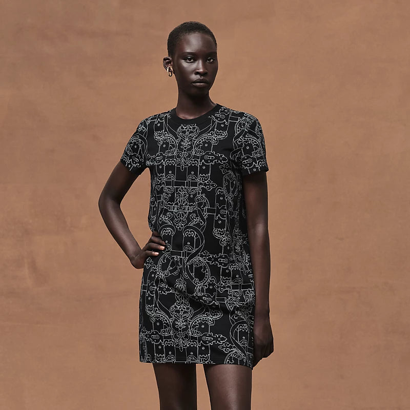Hermès "Ferronnerie Remix" straight dress