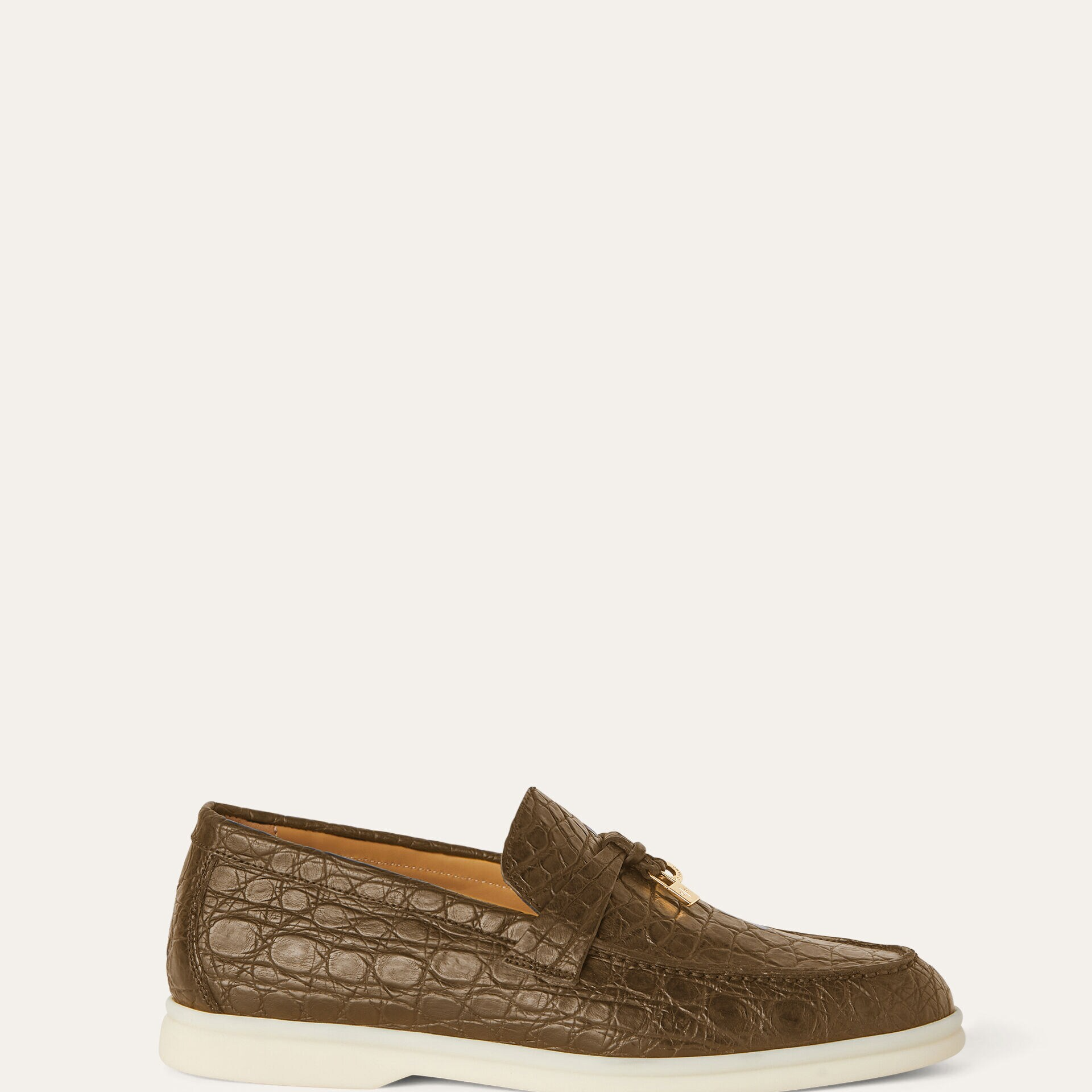 Loro Piana Summer Charms Walk Loafer in Caiman Leather