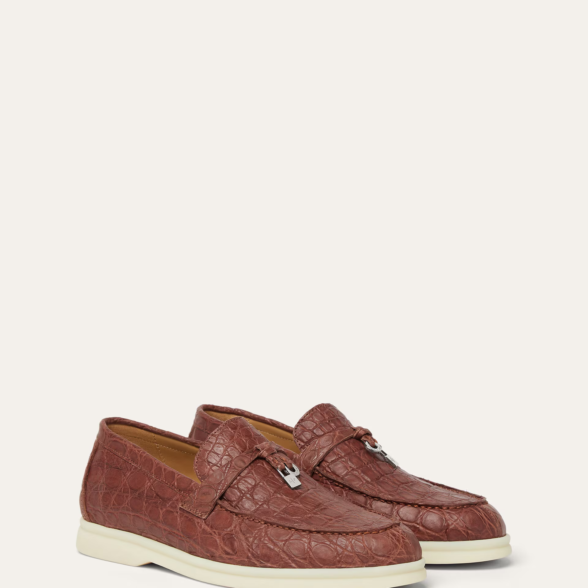 Loro Piana Summer Charms Walk Loafer in Caiman Leather