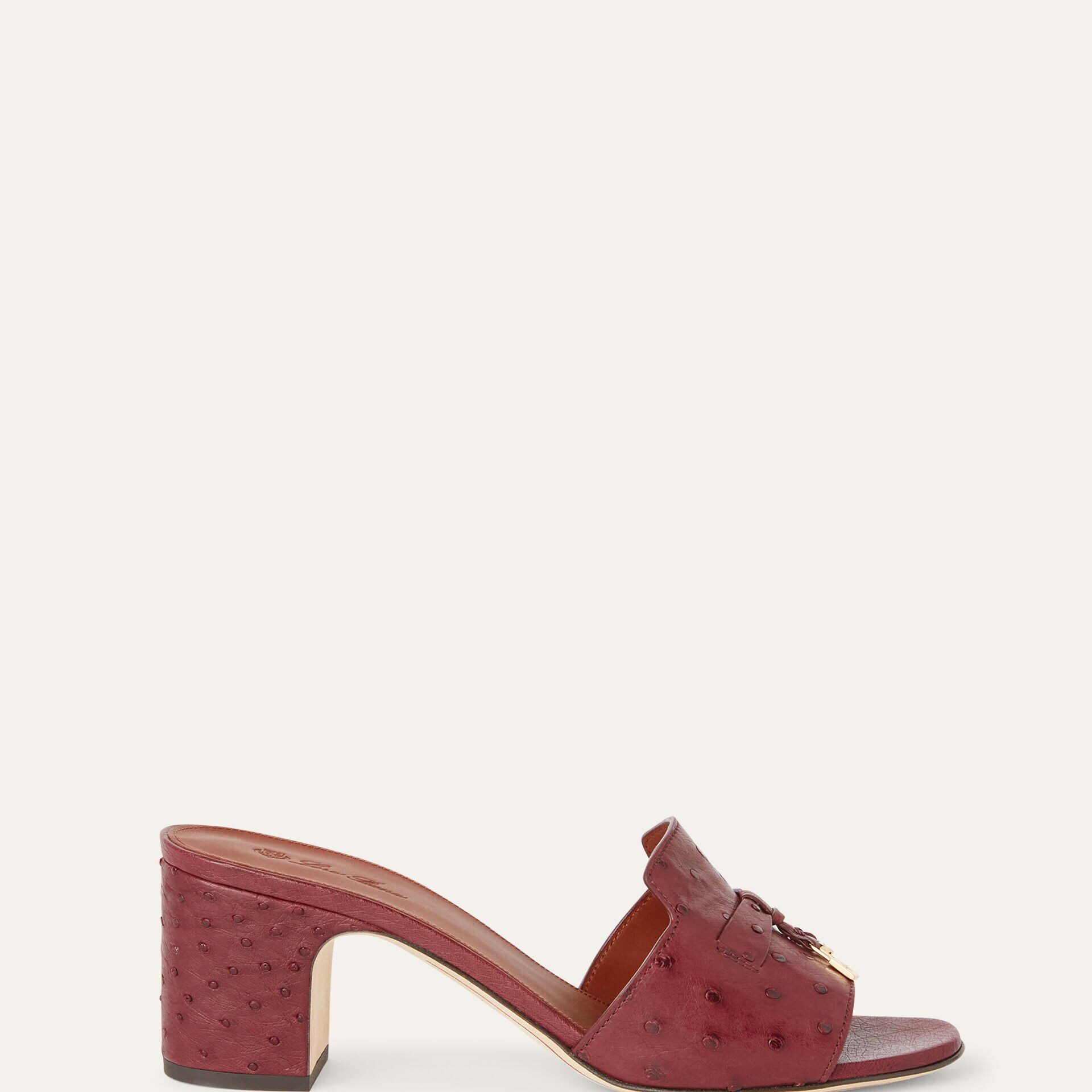 Loro Piana Summer Charms Sandal in Ostrich Leather