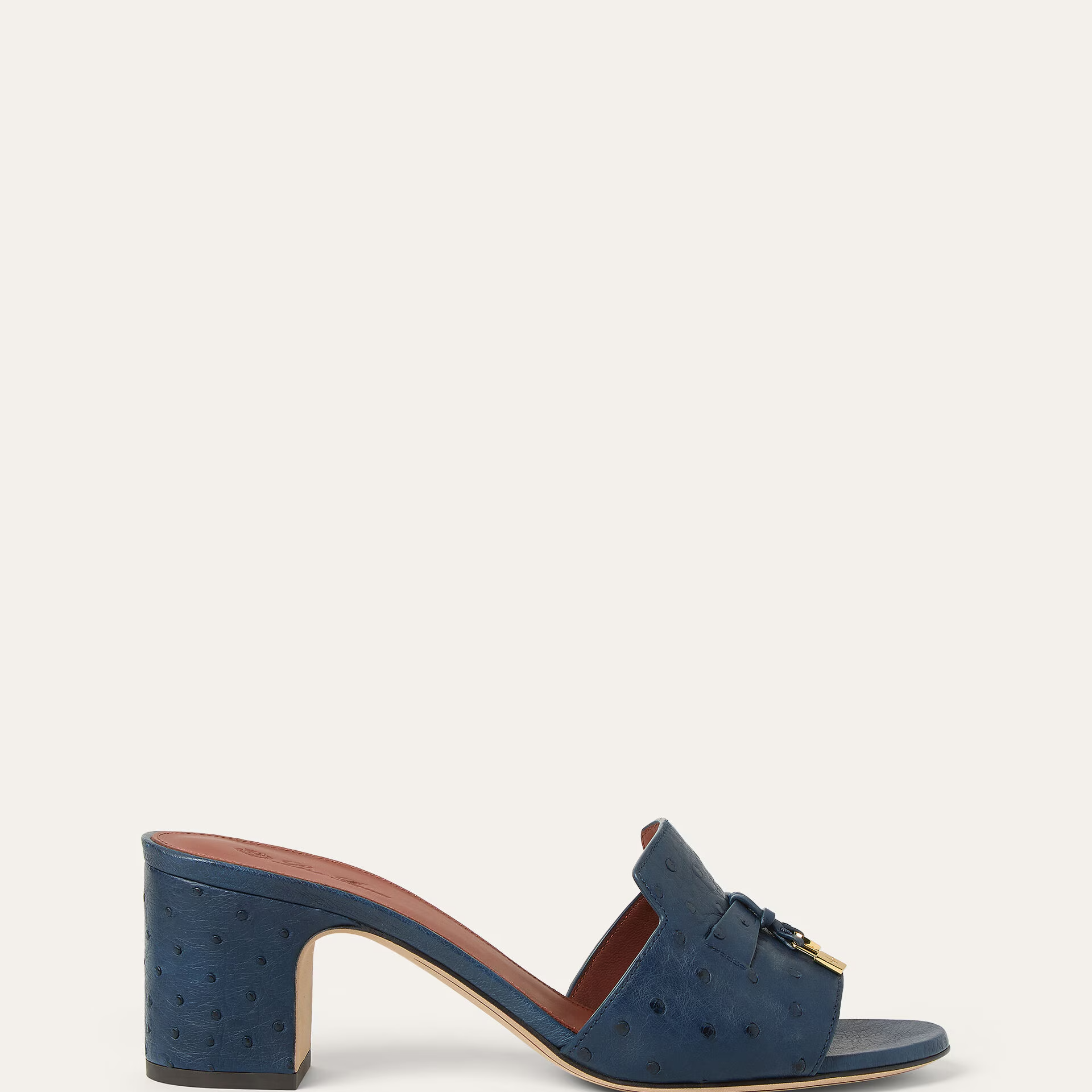 Loro Piana Summer Charms Sandal in Ostrich Leather