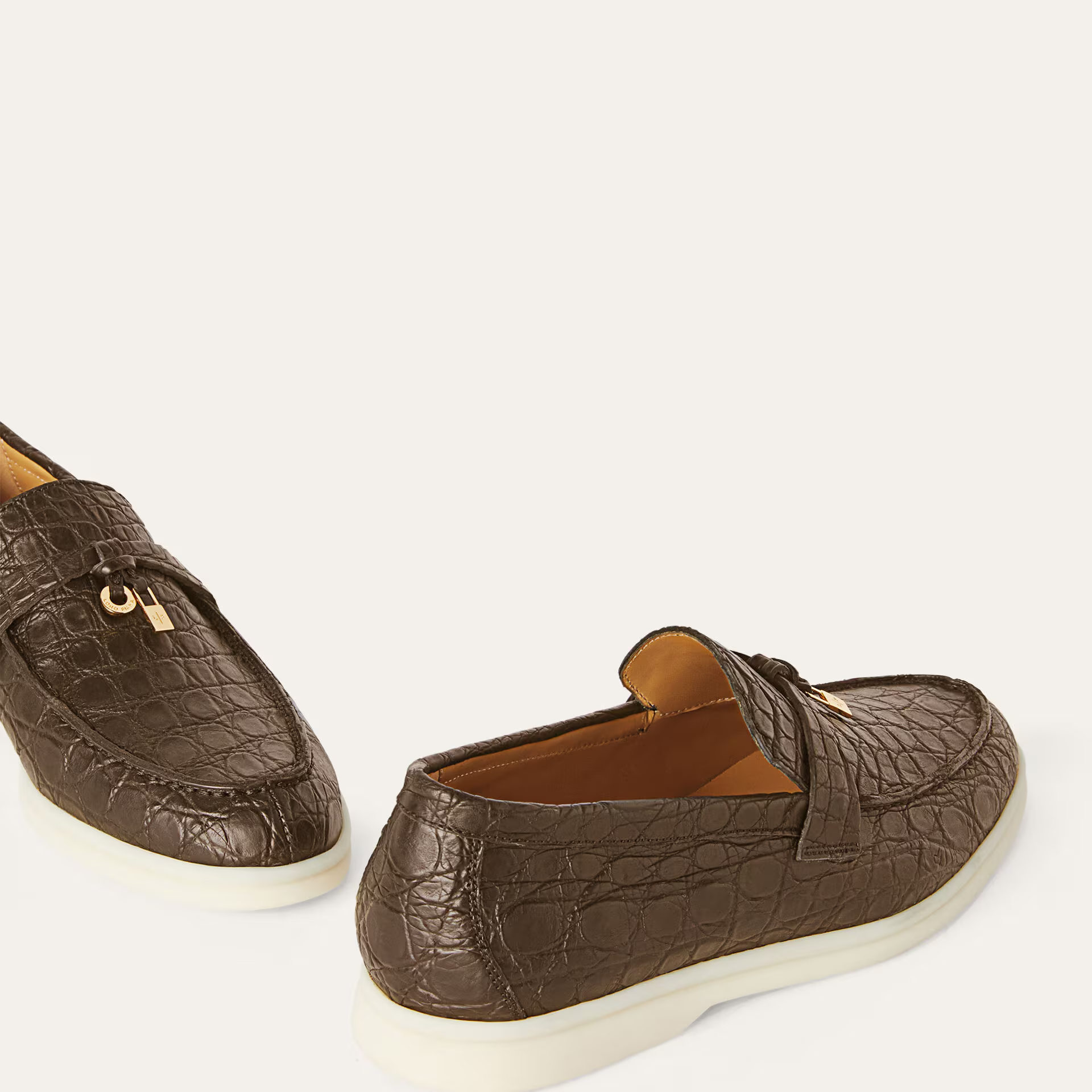 Loro Piana Summer Charms Walk Loafer in Caiman Leather