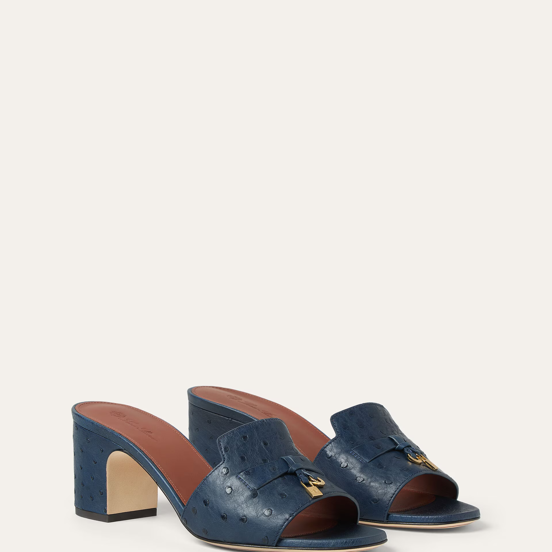 Loro Piana Summer Charms Sandal in Ostrich Leather