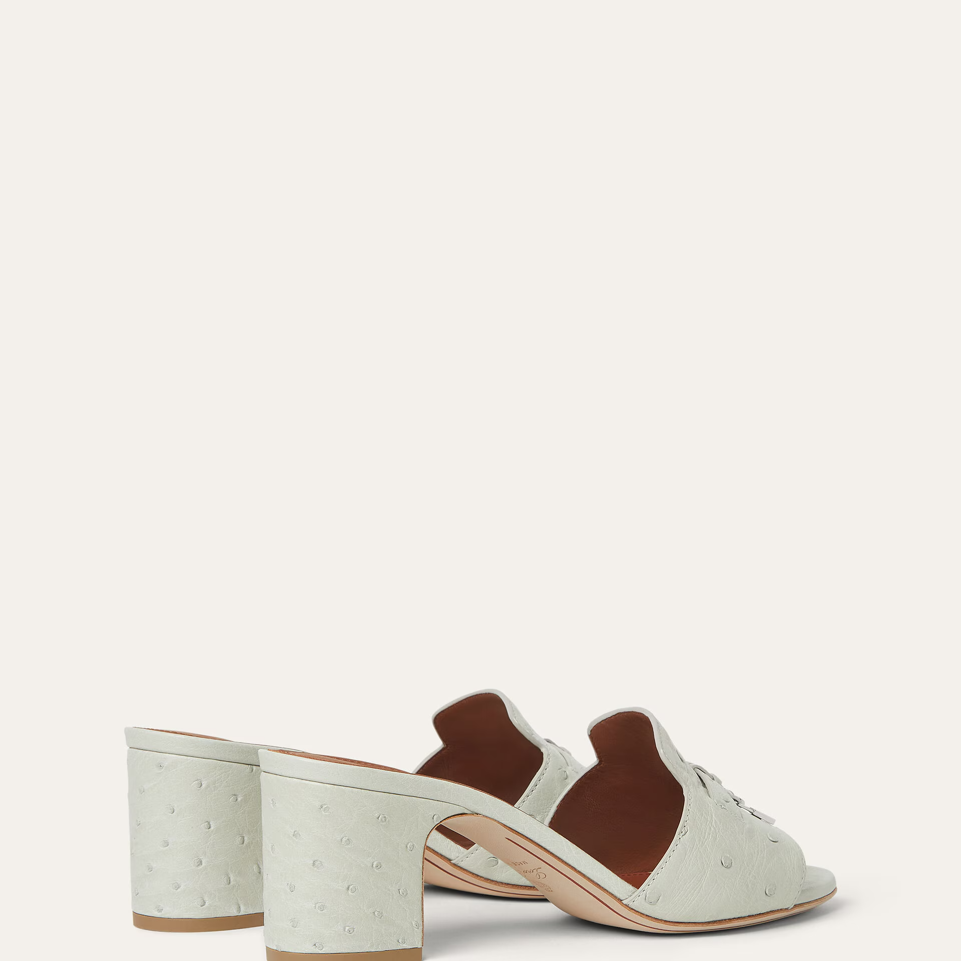Loro Piana Summer Charms Sandal in Ostrich Leather