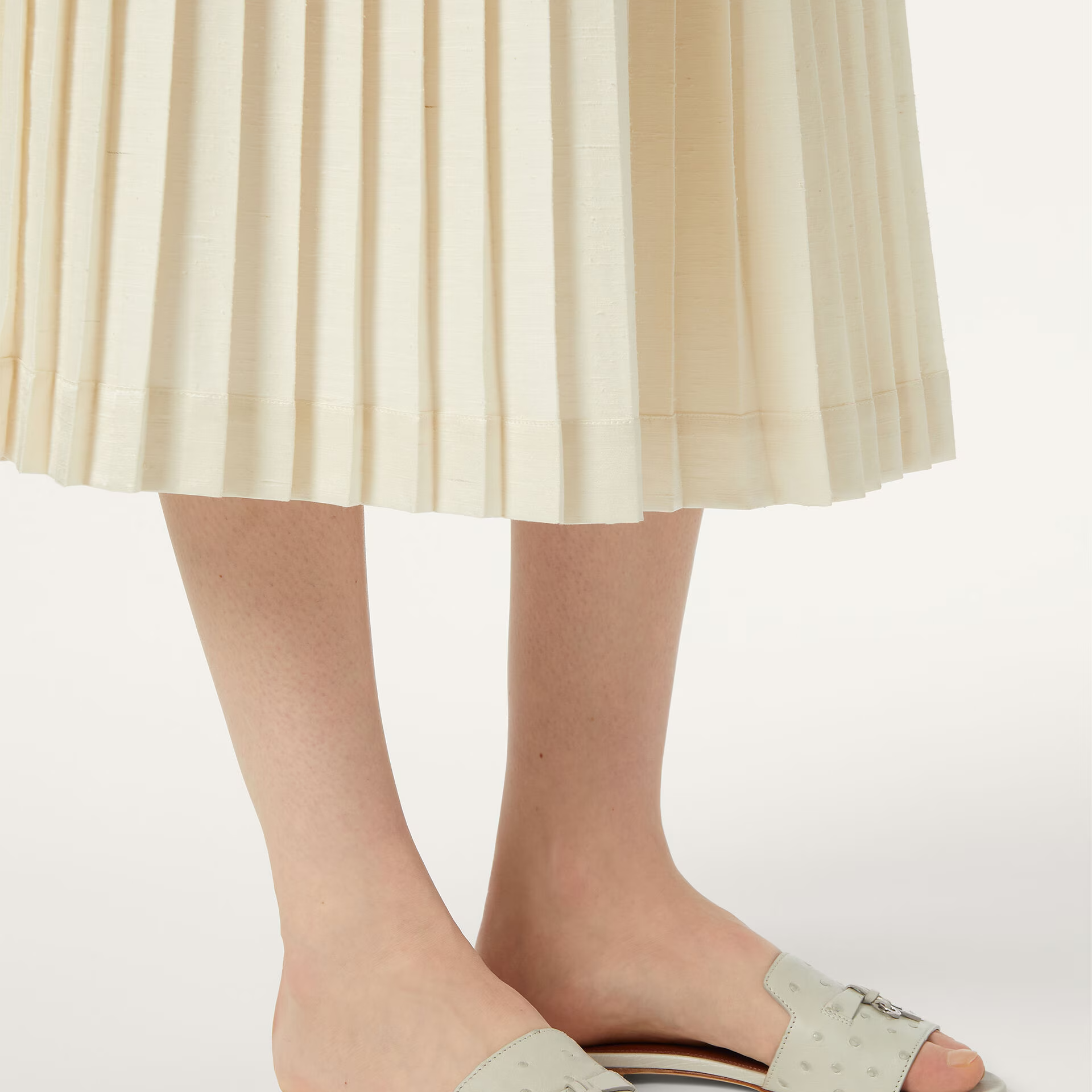 Loro Piana Summer Charms Sandal in Ostrich Leather