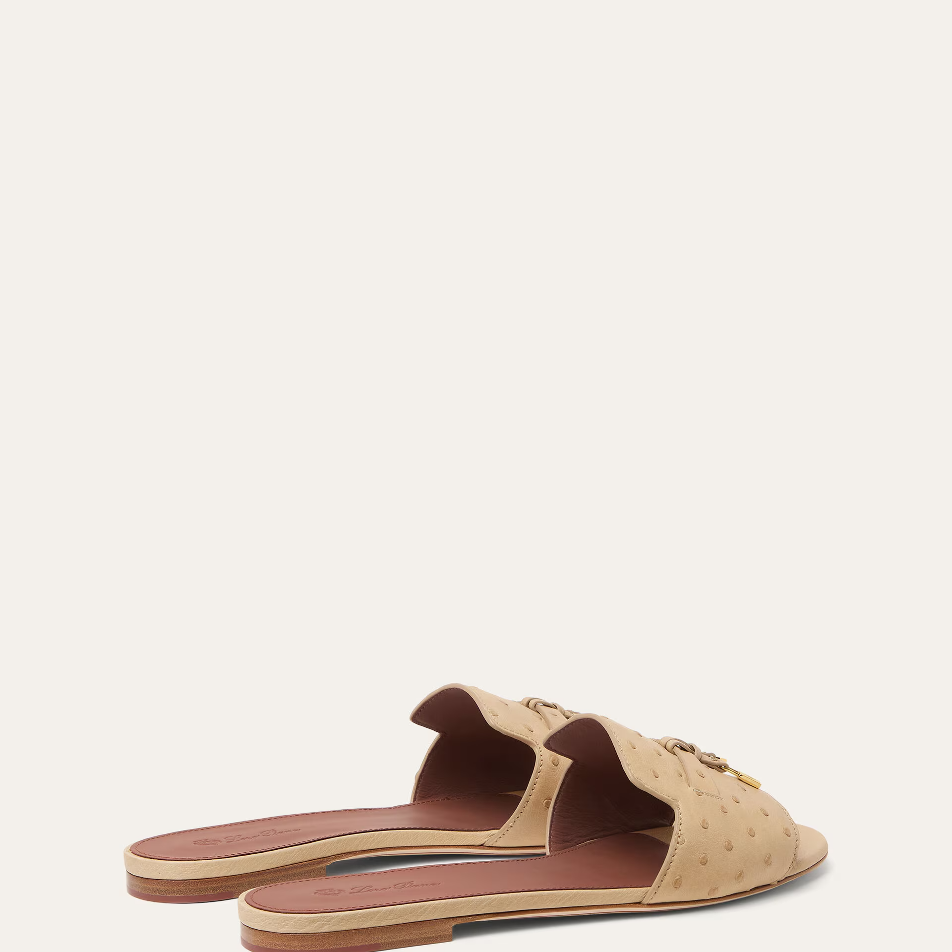 Loro Piana Summer Charms Sandal in Ostrich Leather
