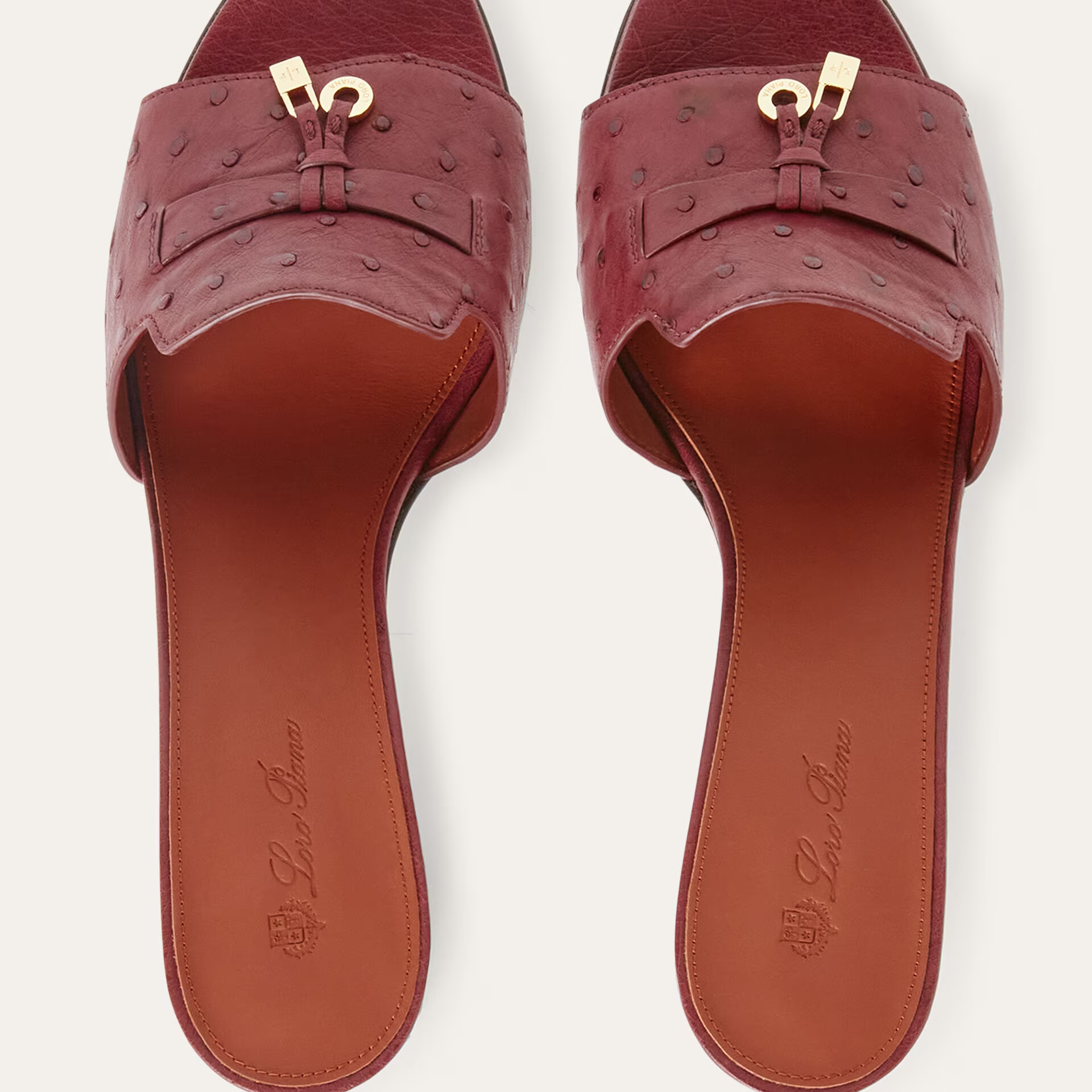 Loro Piana Summer Charms Sandal in Ostrich Leather