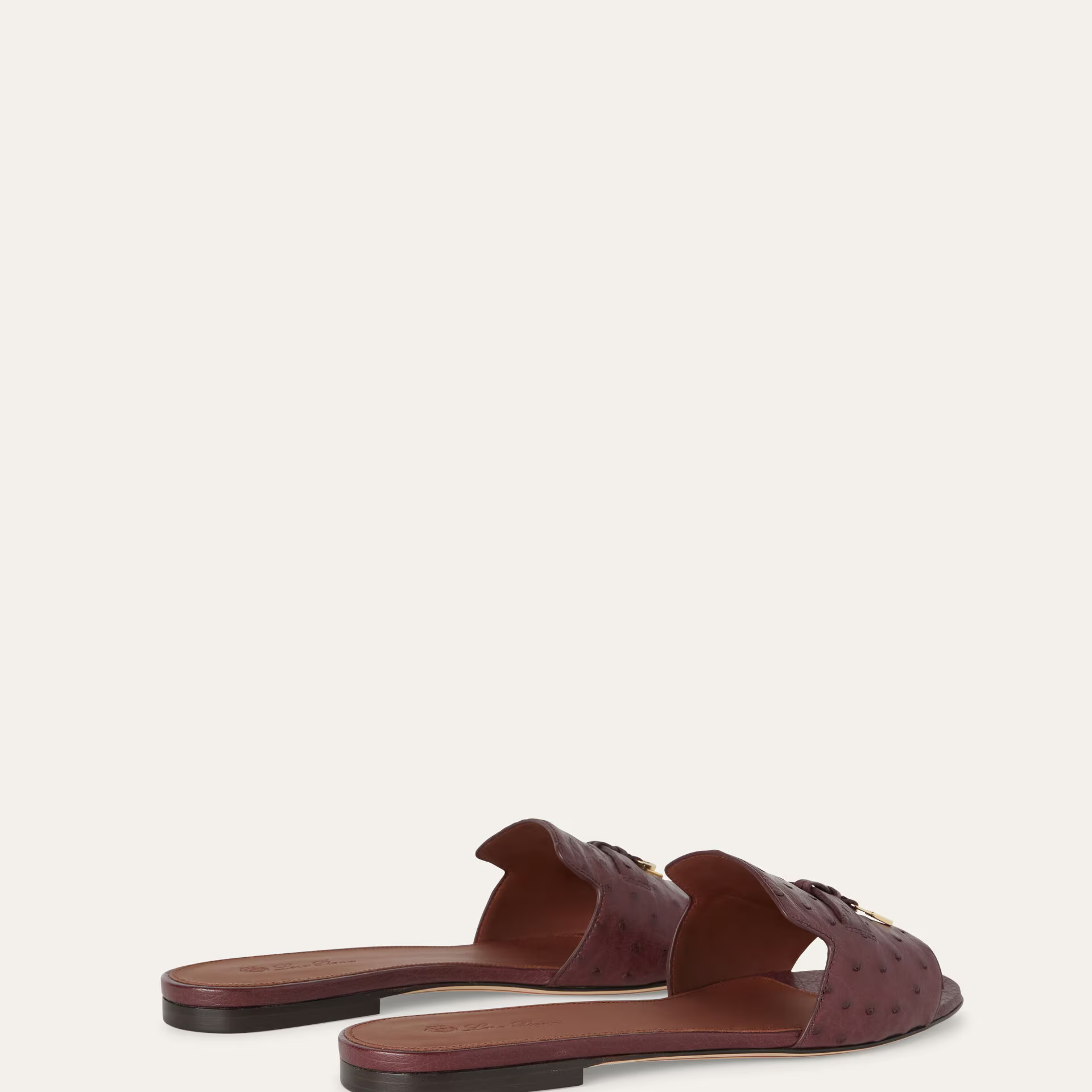 Loro Piana Summer Charms Sandal in Ostrich Leather
