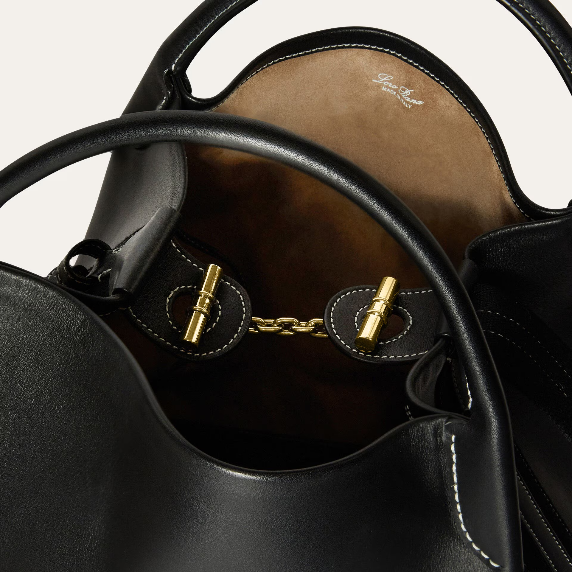 Loro Piana Large Bale bag in Smooth Calfskin