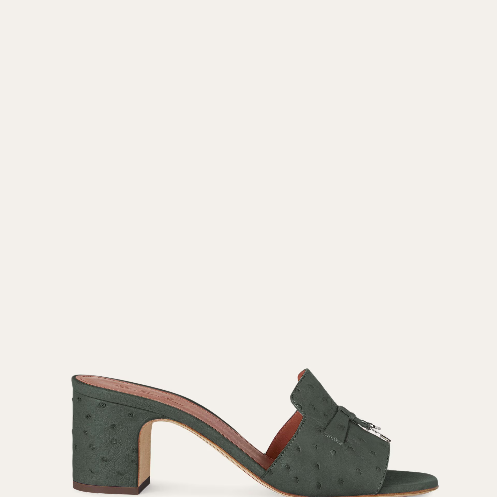 Loro Piana Summer Charms Sandal in Ostrich Leather
