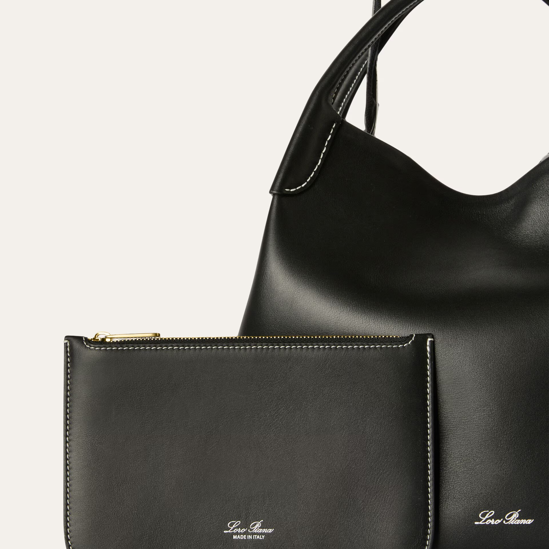 Loro Piana Large Bale bag in Smooth Calfskin