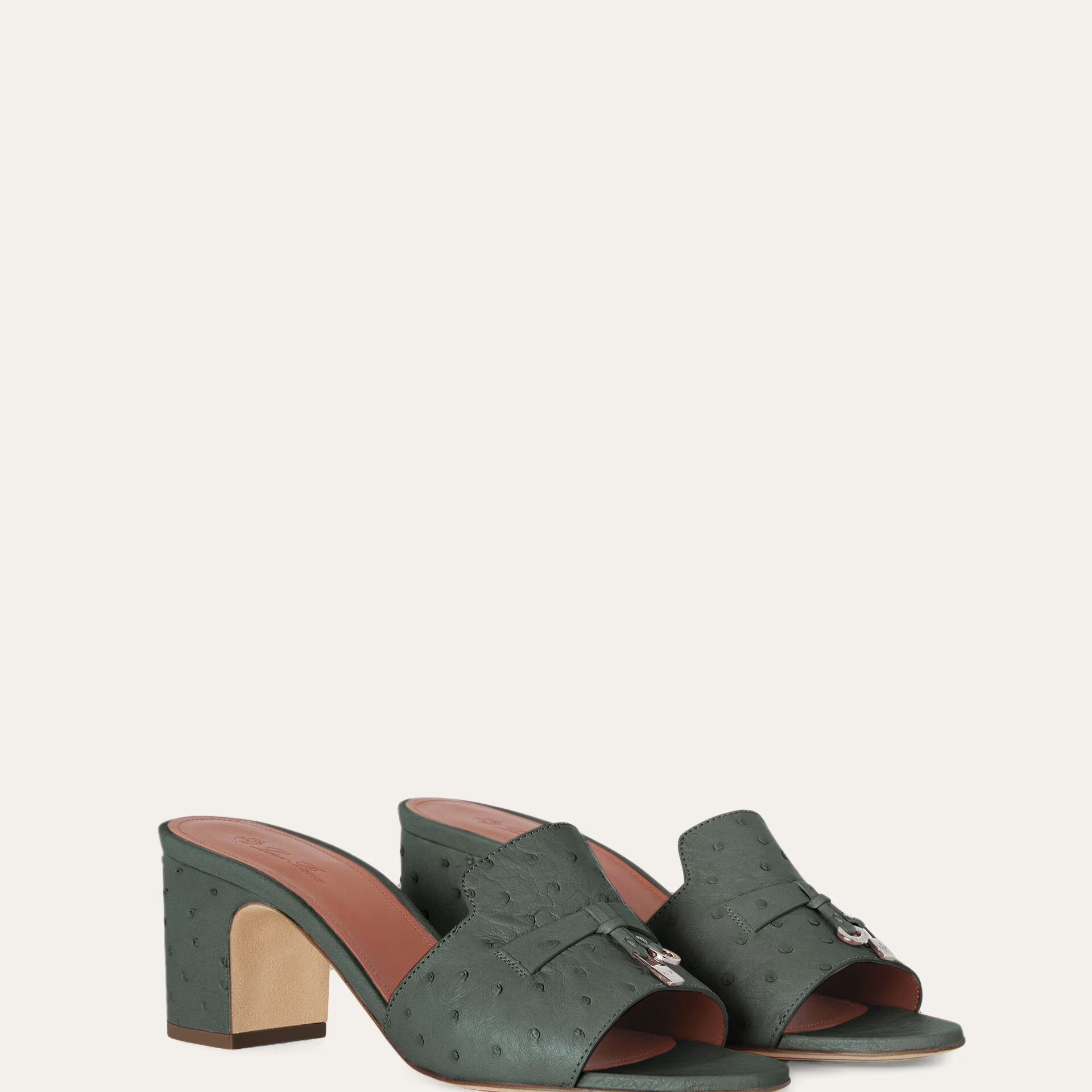Loro Piana Summer Charms Sandal in Ostrich Leather