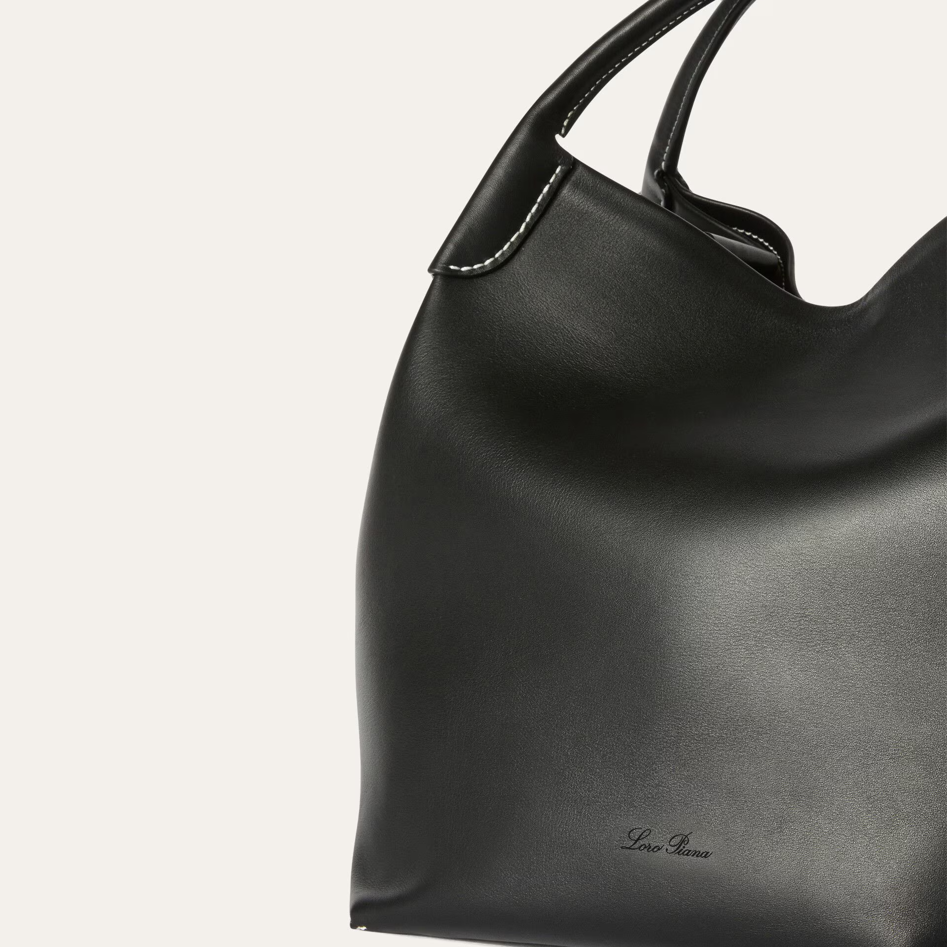 Loro Piana Large Bale bag in Smooth Calfskin