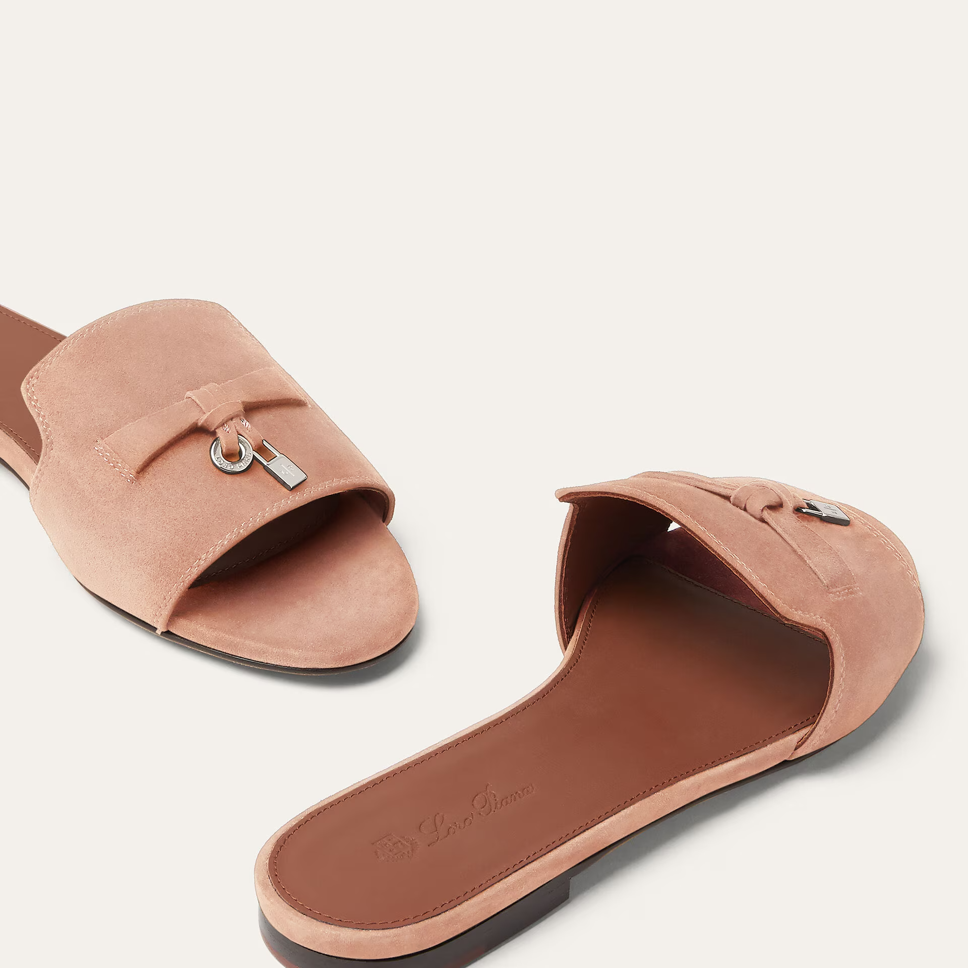 Loro Piana Summer Charms Sandal in Suede Goatskin