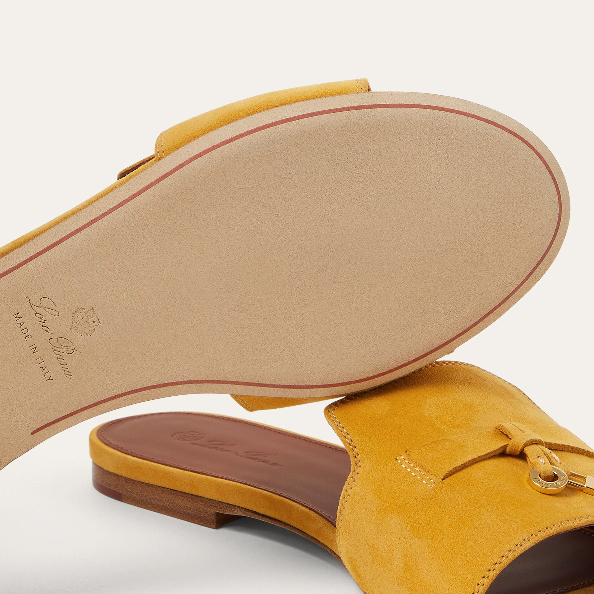 Loro Piana Summer Charms Sandal in Suede Goatskin